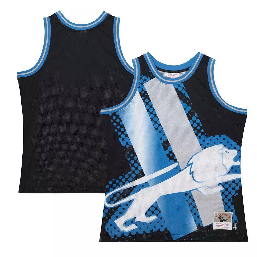 Men's Mitchell & Ness Black Detroit Lions Big Face 7.0 Fashion Tank Top, Size: Medium Product Image