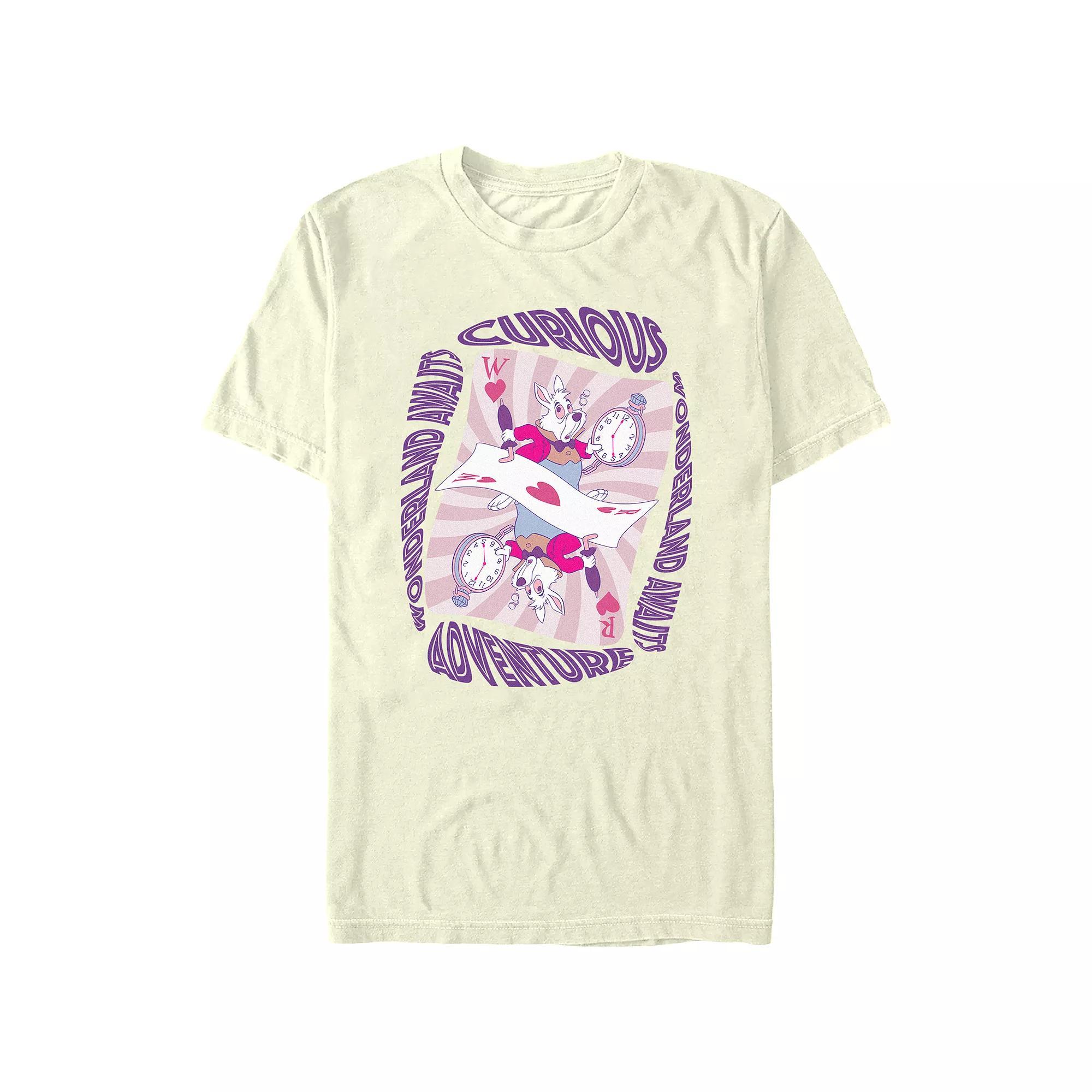 Disney's Alice In Wonderland Curious Adventure Juniors' Boyfriend Graphic Tee, Women's, Size: Medium, Natural Product Image