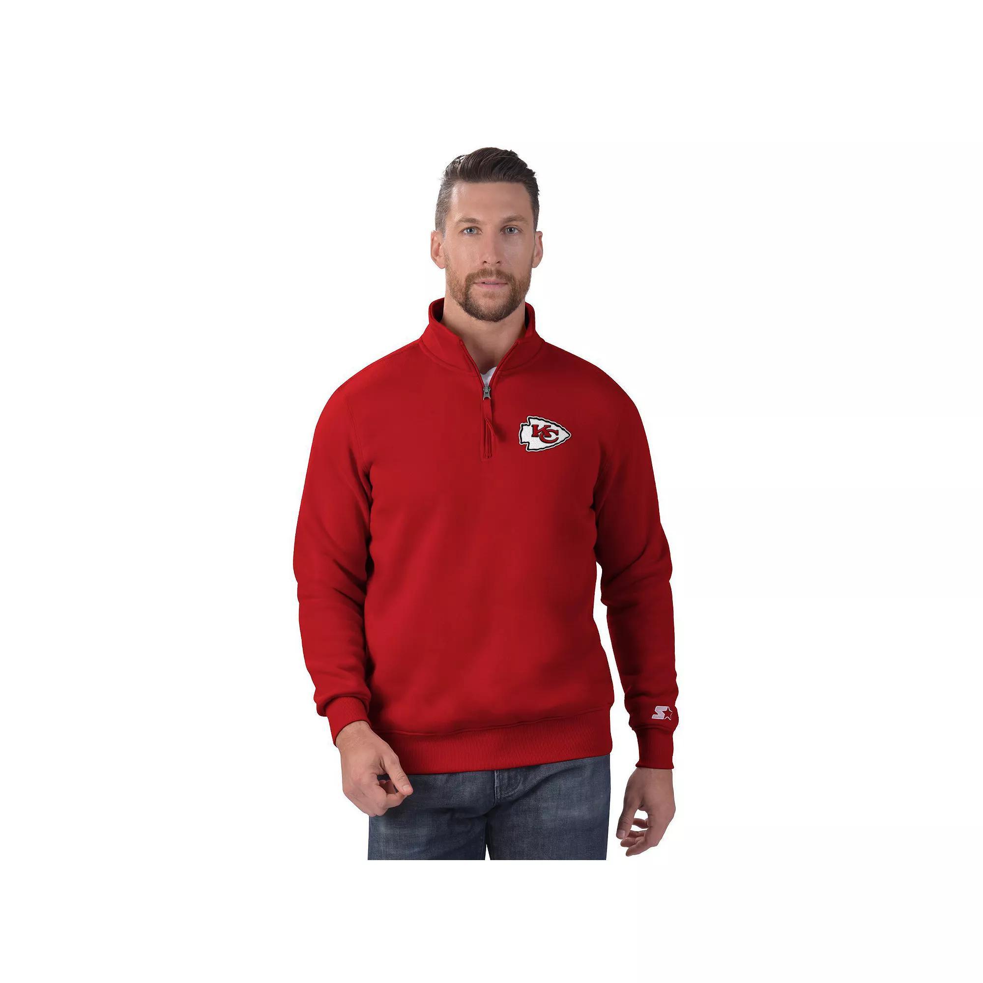 Men's Starter Red Tampa Bay Buccaneers Classic Quarter-Zip Pullover Sweatshirt,  Product Image