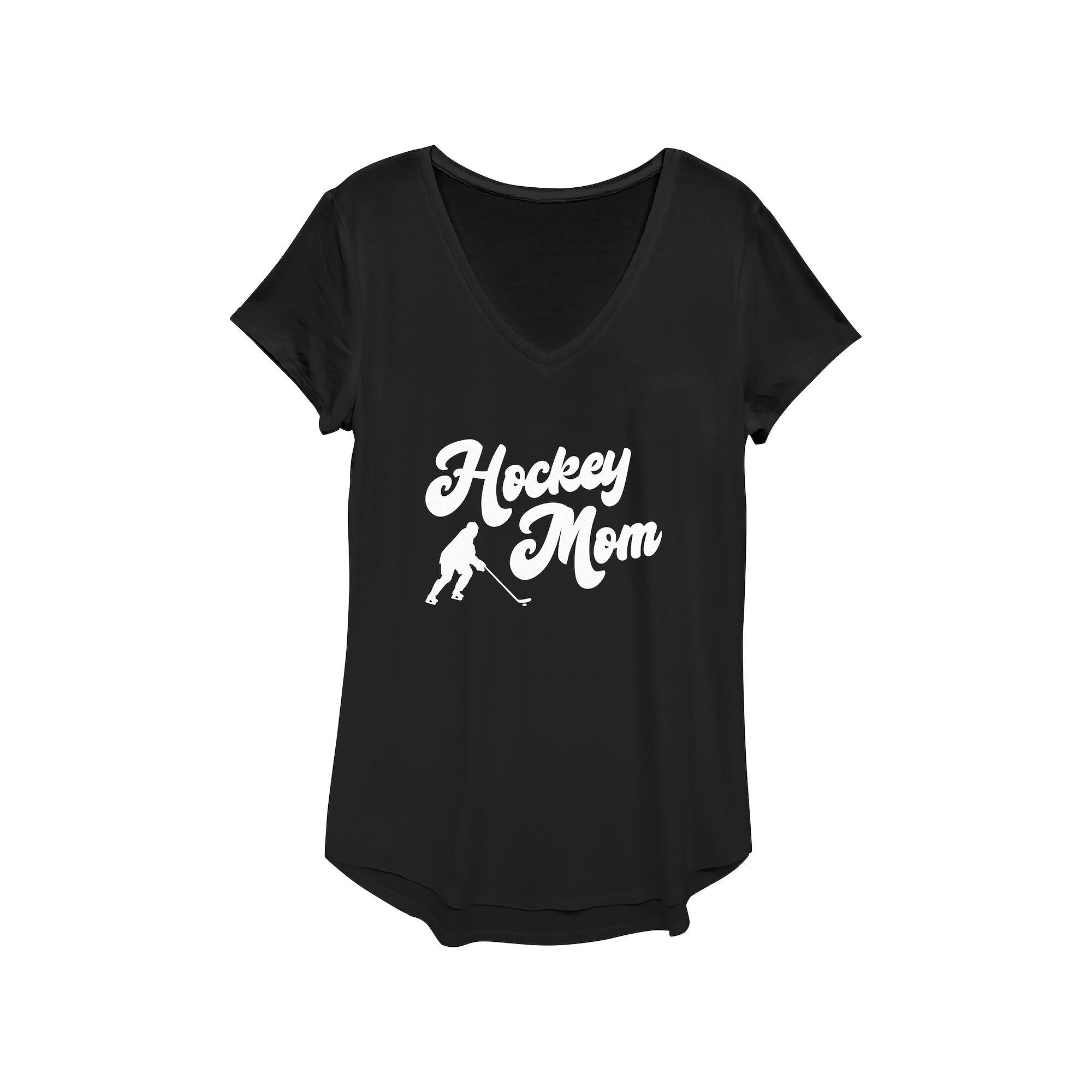 Women's Hockey Mom V-Neck Graphic Tee,  Product Image