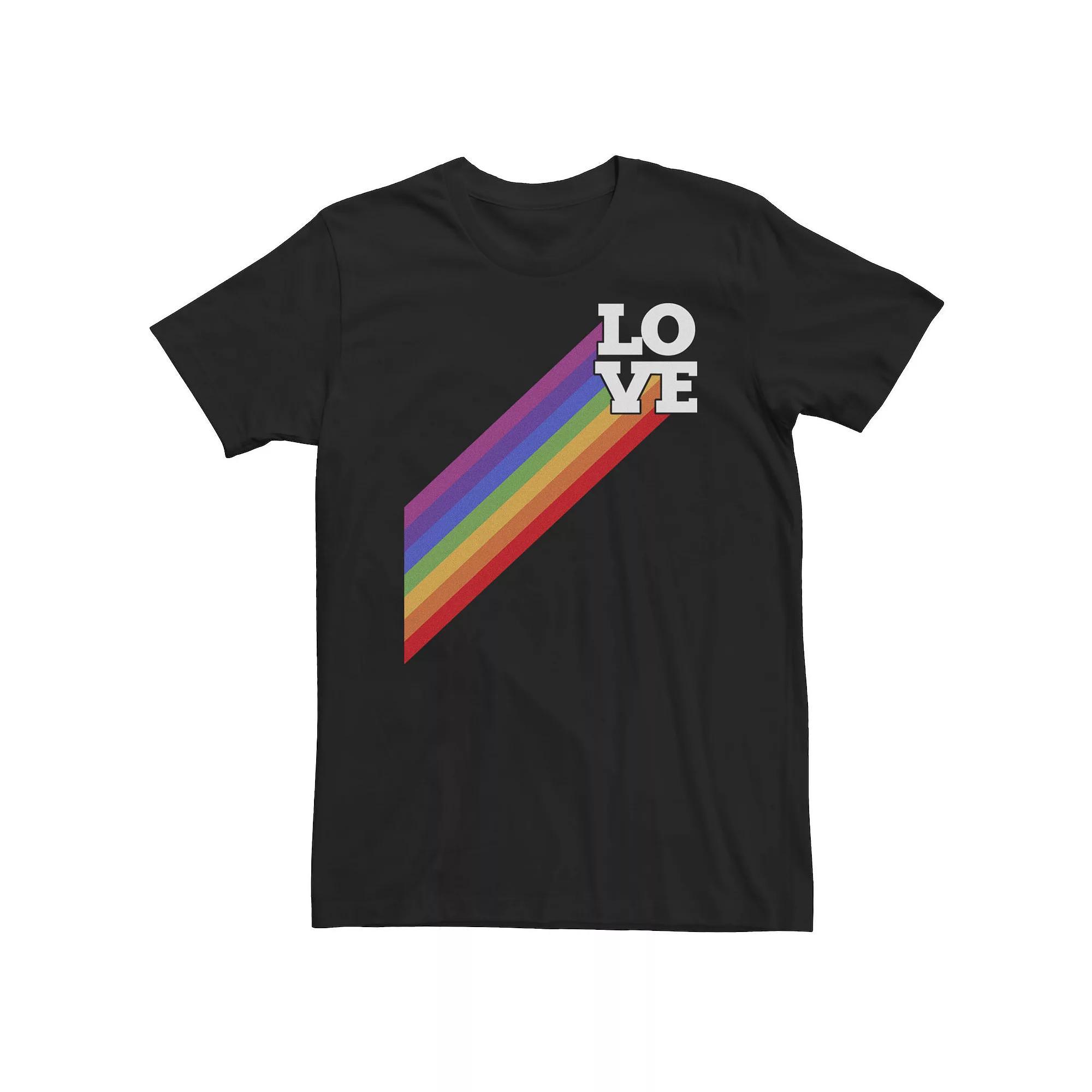 Big & Tall Love Rainbow Portrait Tee, Men's,  Product Image