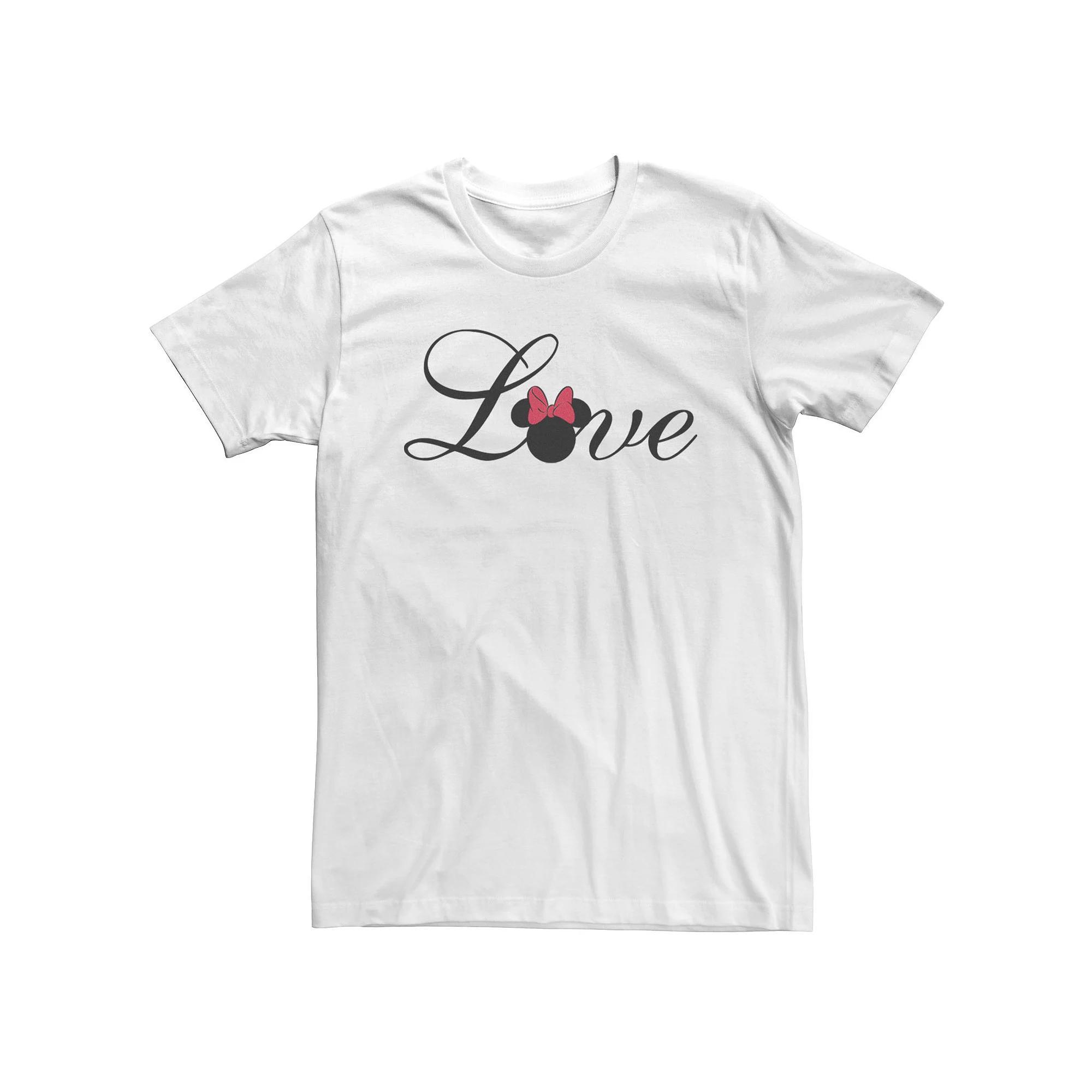 Big & Tall Disney Mickey And Friends Minnie Mouse "Love" Tee, Men's,  Product Image