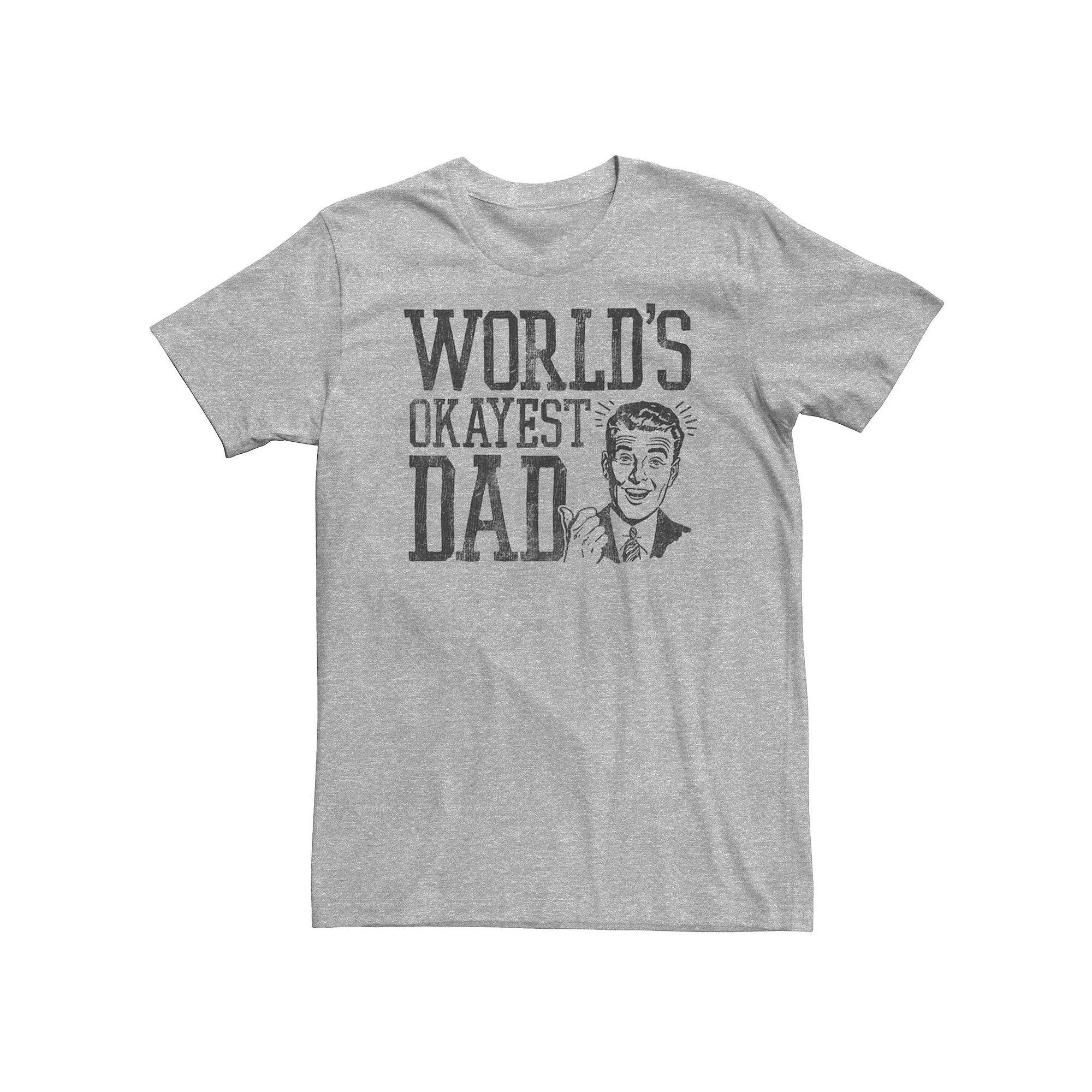 Big & Tall Father's Day "World's Okayest Dad" Tee, Men's,  Product Image