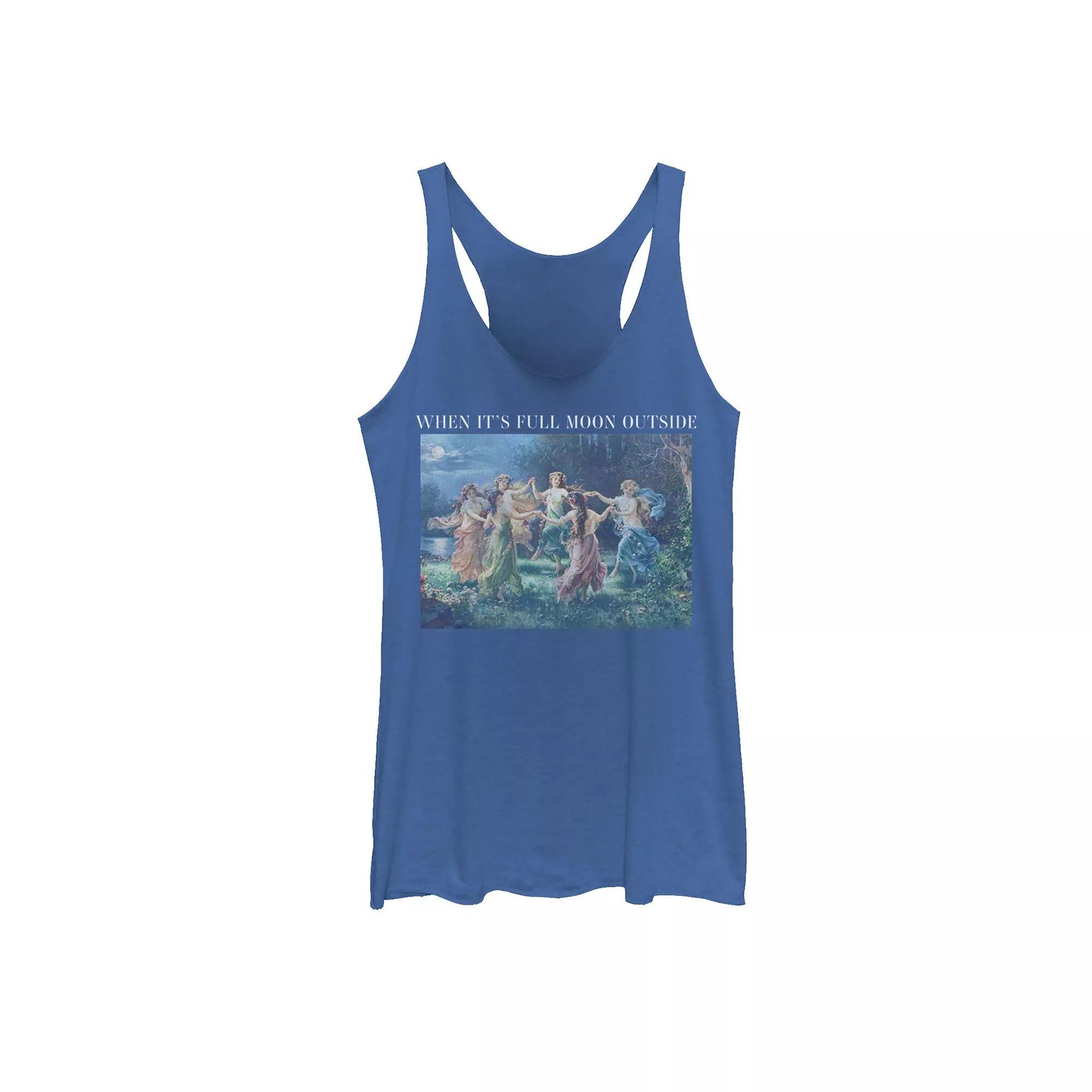 Juniors' Night Moon Flower Galactic Tank Top, Girl's,  Product Image