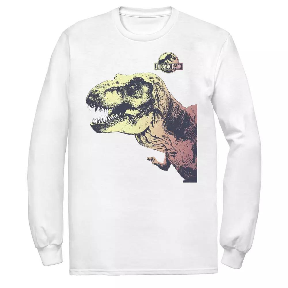 Men's Jurassic Park T-Rex Sunset Color Fill Product Image