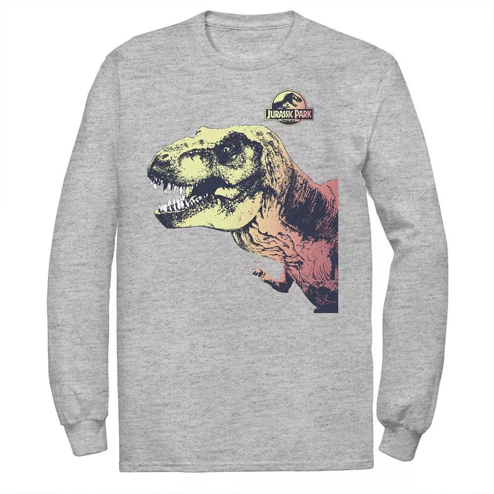 Men's Jurassic Park T-Rex Sunset Color Fill Product Image