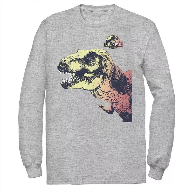 Men's Jurassic Park T-Rex Sunset Color Fill Product Image