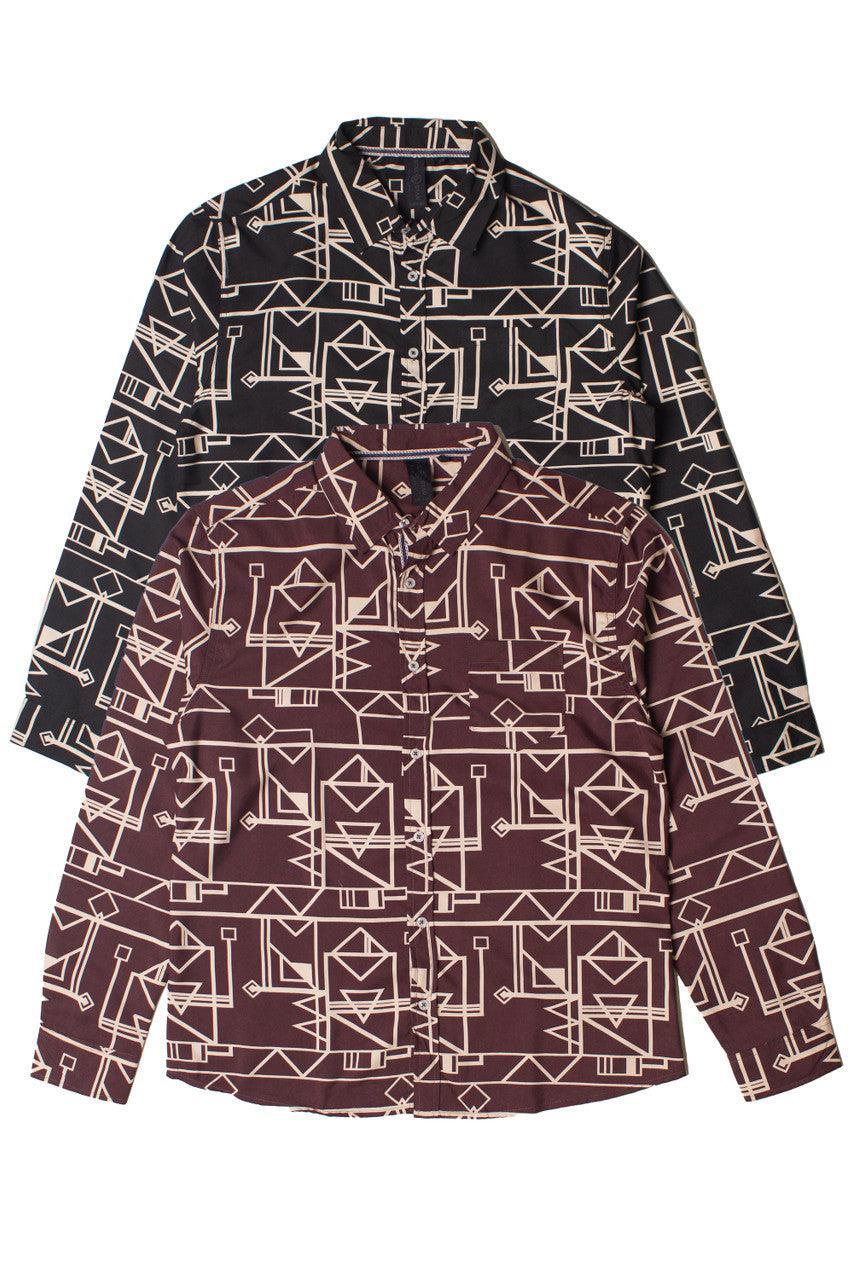70's Geometric Button Up Shirt Product Image