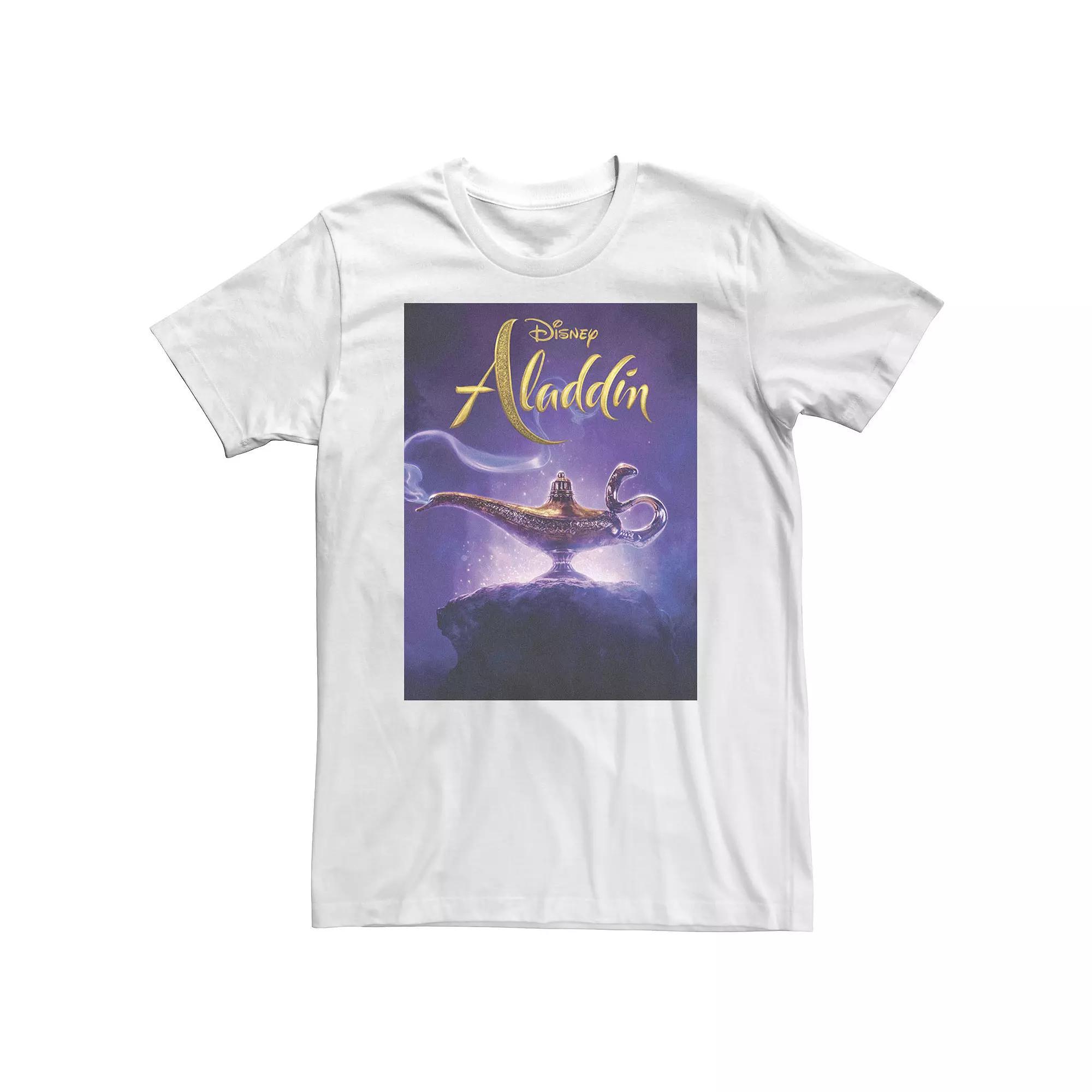 Big & Tall Disney Aladdin Poster Logo Genie Lamp Tee, Men's,  Product Image