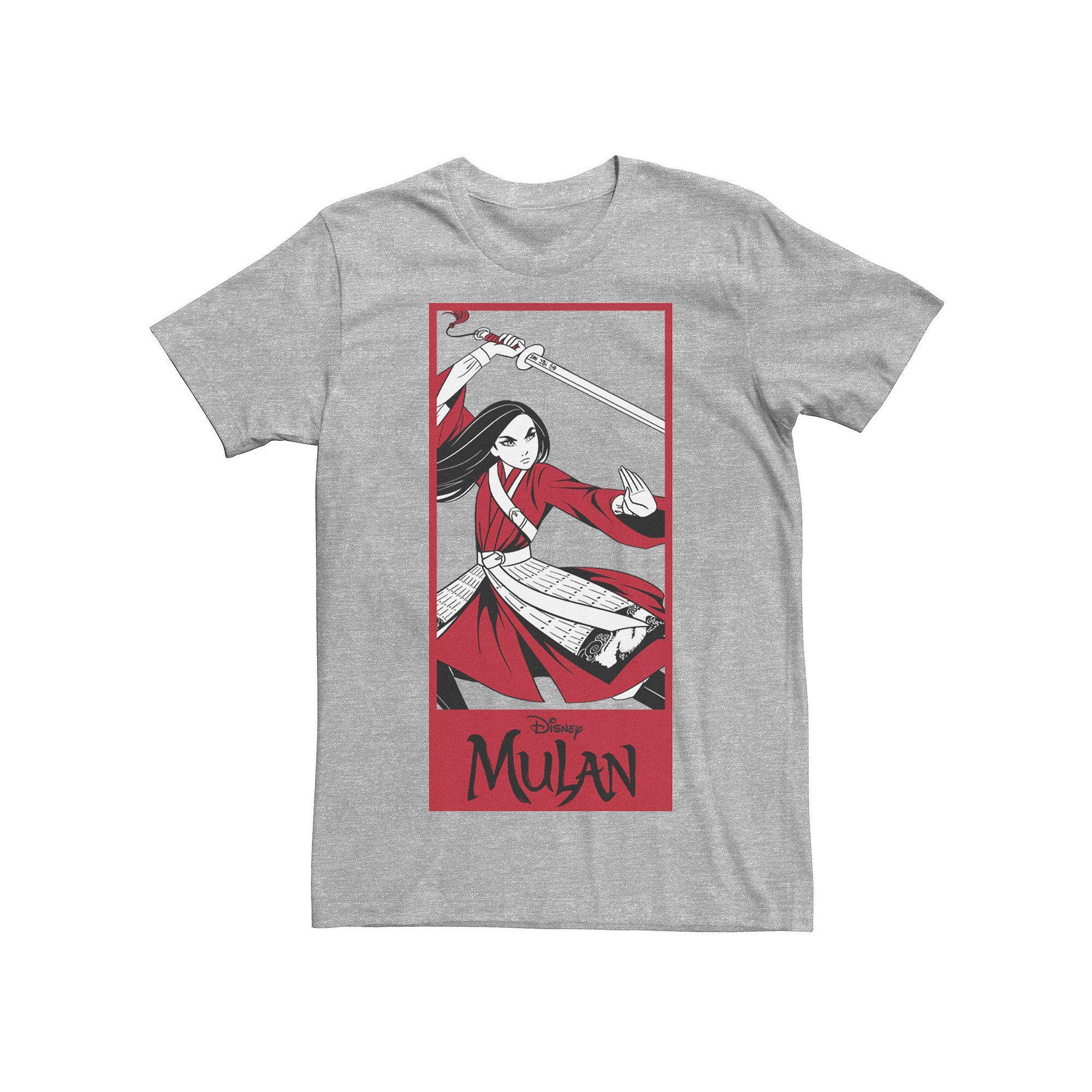 Disney's Mulan Action Pose Men's Panel Tee,  Product Image