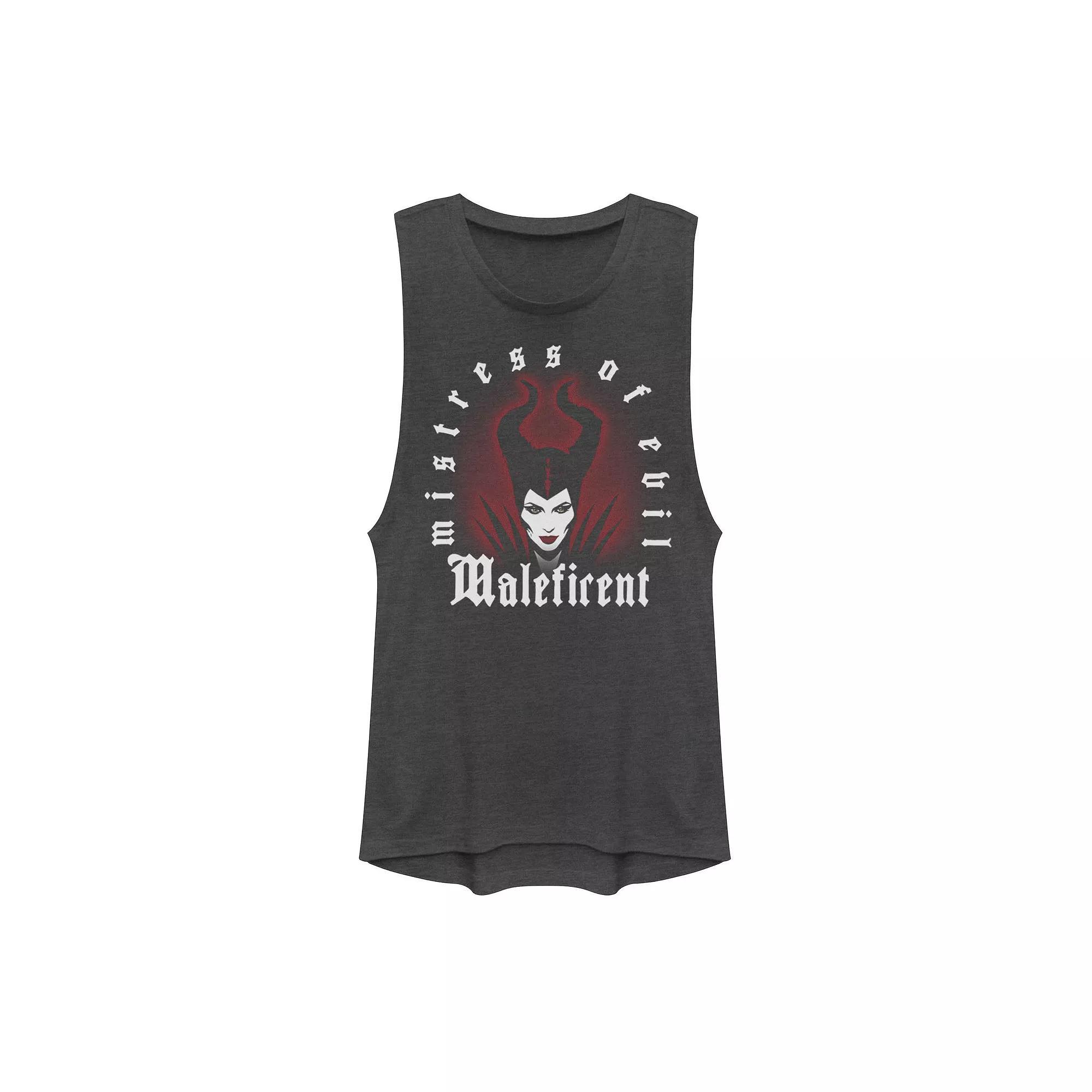 Disney's Maleficent Juniors' Mistress Of Evil Graphic Muscle Tank Top, Girl's, Size: XS, Grey Product Image