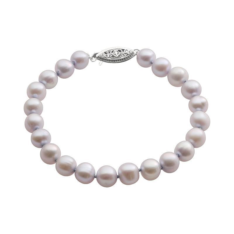 PearLustre by Imperial Dyed Freshwater Cultured Pearl Sterling Silver Bracelet, Womens Light Purple Product Image