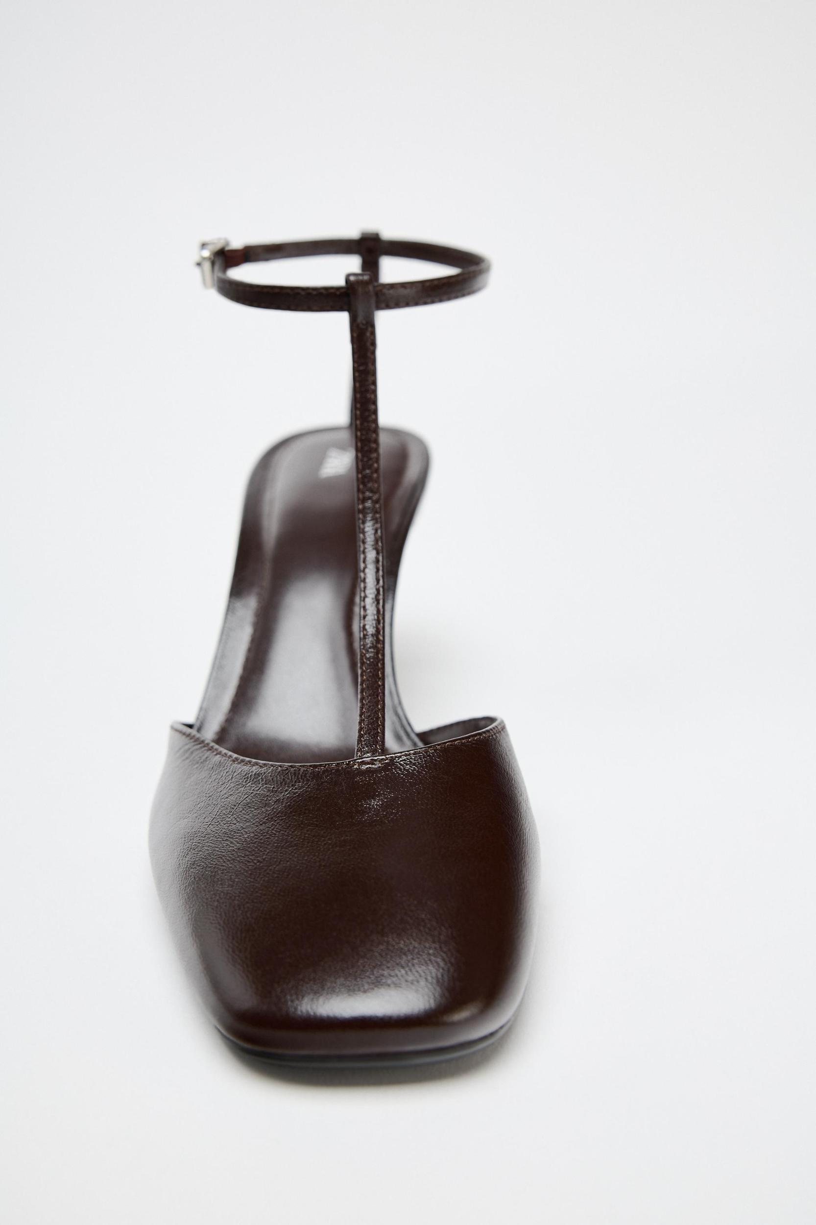 LEATHER STRAP HEELS Product Image