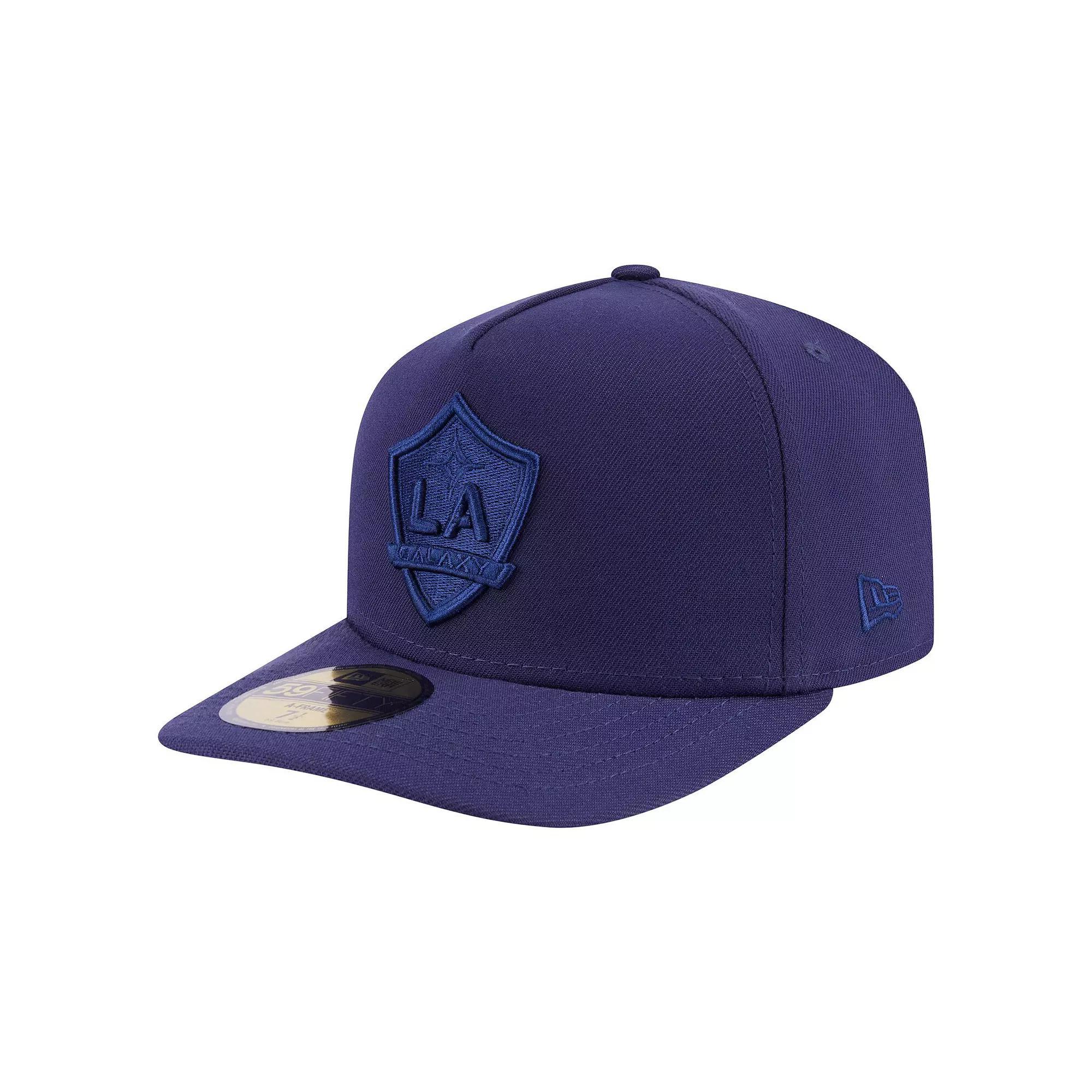 Men's New Era Navy LA Galaxy Color Pack A-Frame 59FIFTY Fitted Hat,  Product Image
