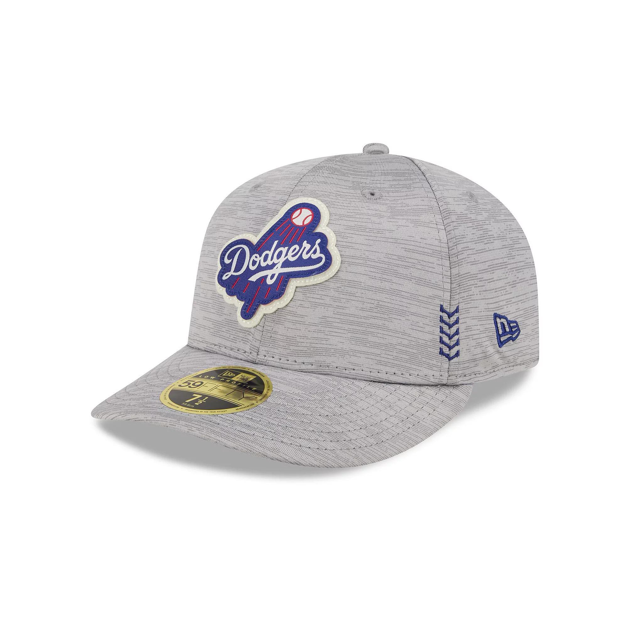 Men's New Era Gray Los Angeles Dodgers 2024 Clubhouse Low Profile 59FIFTY Fitted Hat,  Product Image