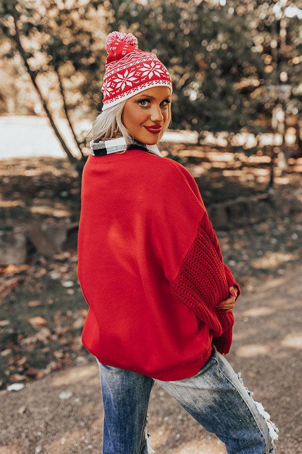 Wrapped Around Your Finger Sweater In Red Product Image