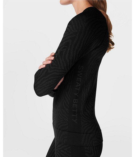 Sweaty Betty Animal Jacquard Crew Neck Base Layer Top Product Image