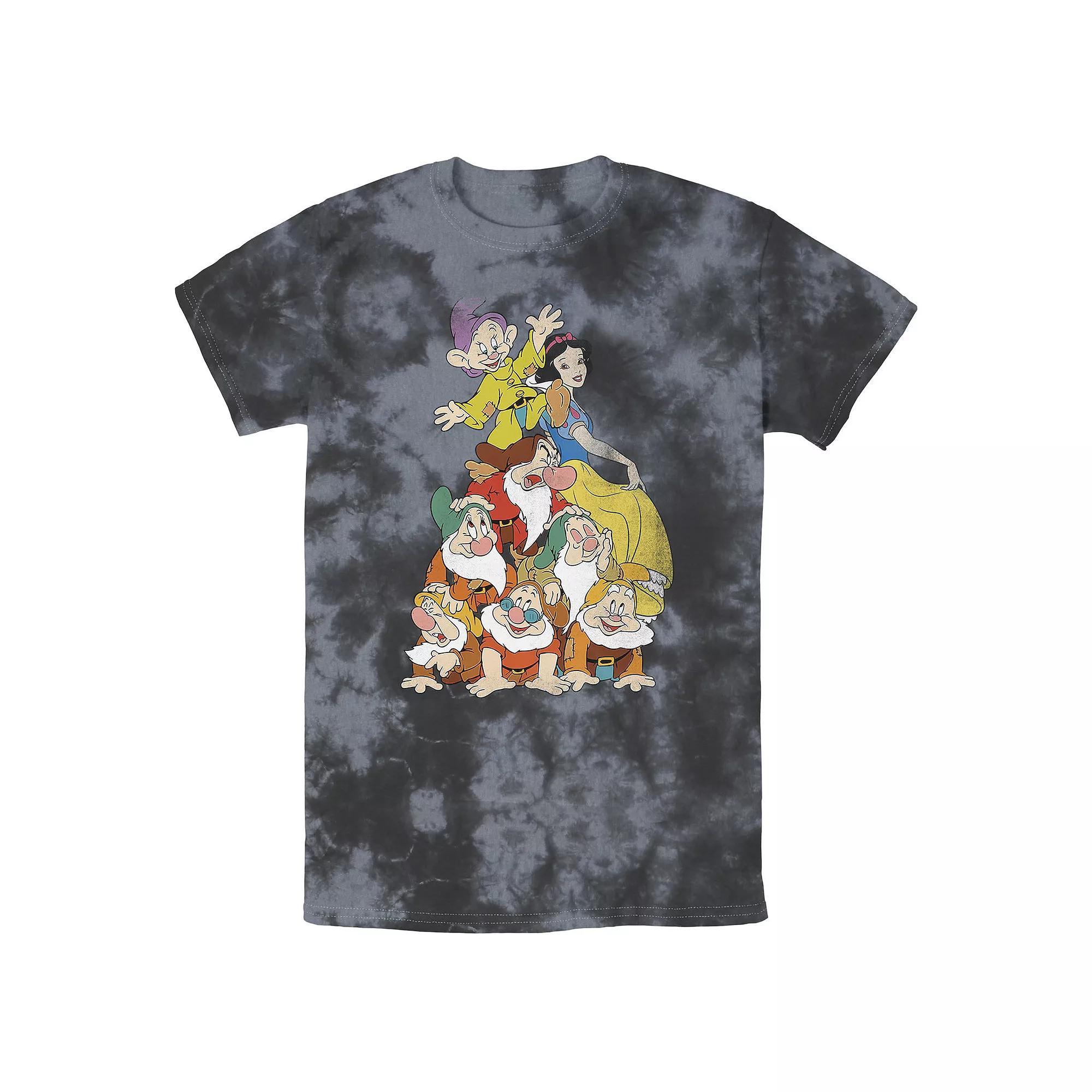 Men's Disney Snow White Seven Dwarf Stack Bomabrd Wash Tee,  Product Image