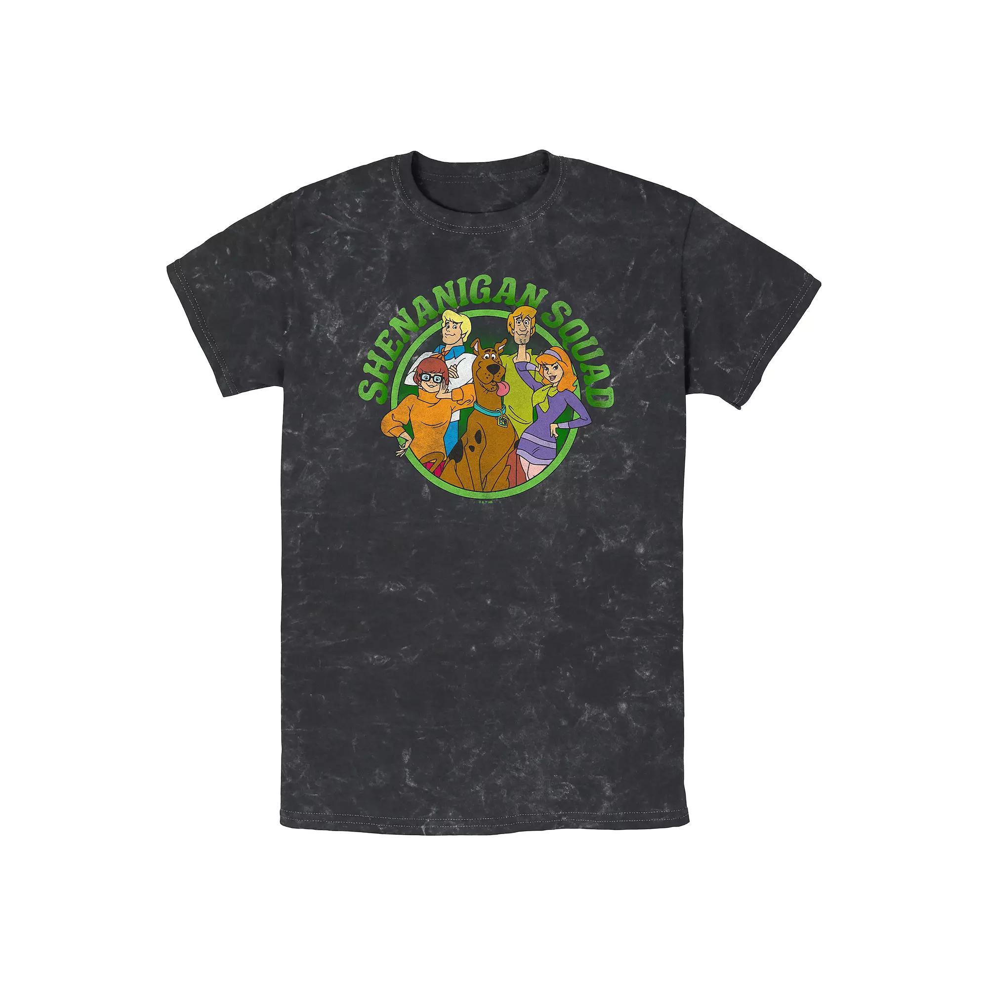 Men's Scooby-Doo Shenanigan Squad Mineral Wash Graphic Tee, Size: Large, Black Product Image