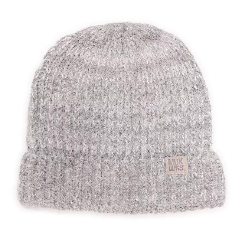 Womens MUK LUKS Eyelah Rib Beanie, Canyon Pink Product Image