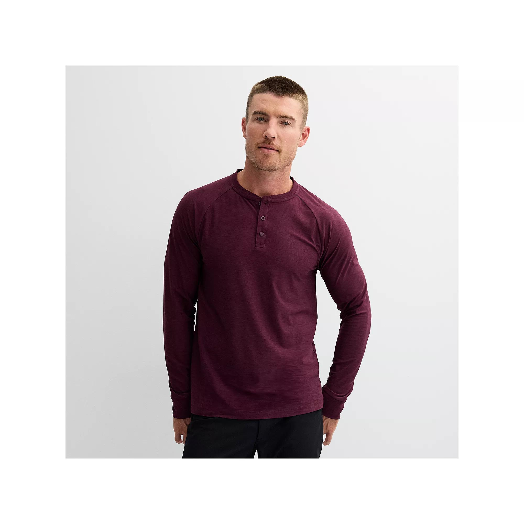 Men's FLX Long Sleeve Luxury Soft Wander Henley,  Product Image
