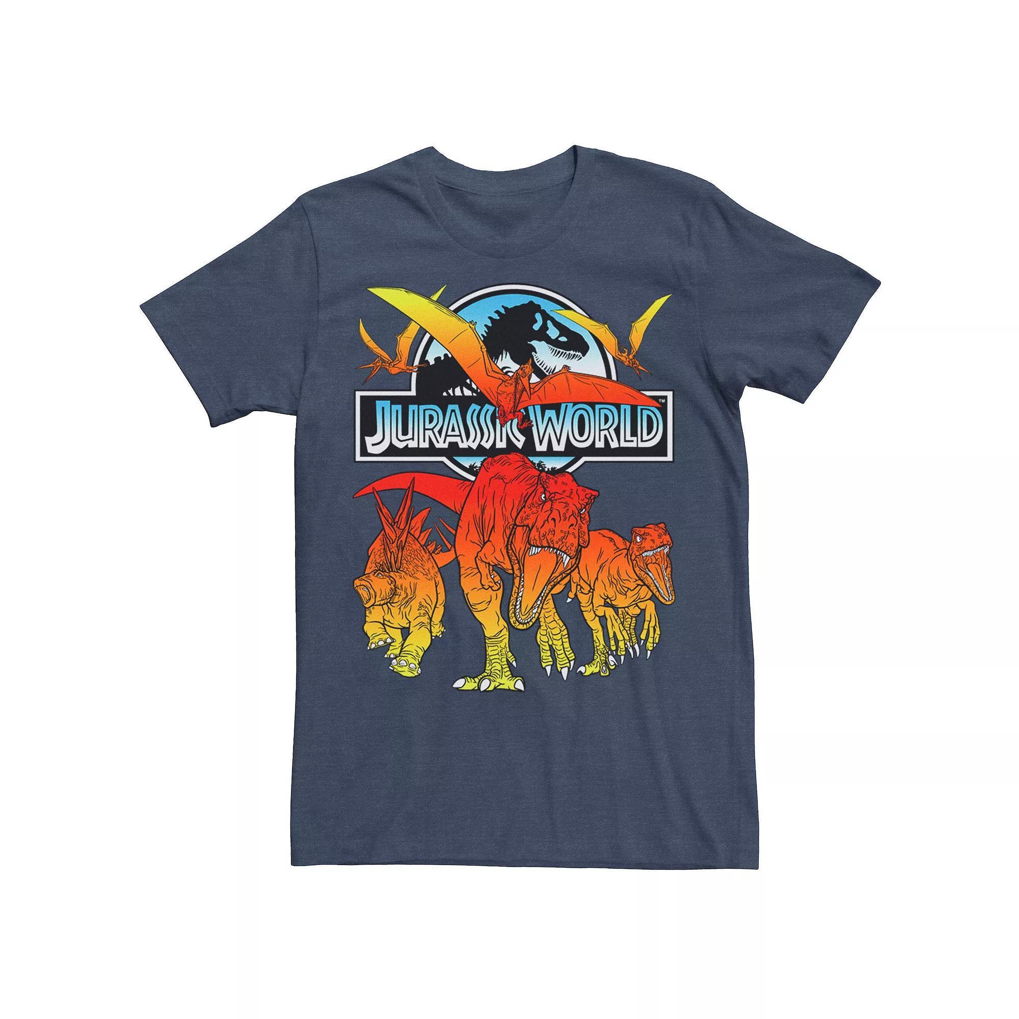 Men's Jurassic World Two Dino Charging Comic Pop Tee,  Product Image