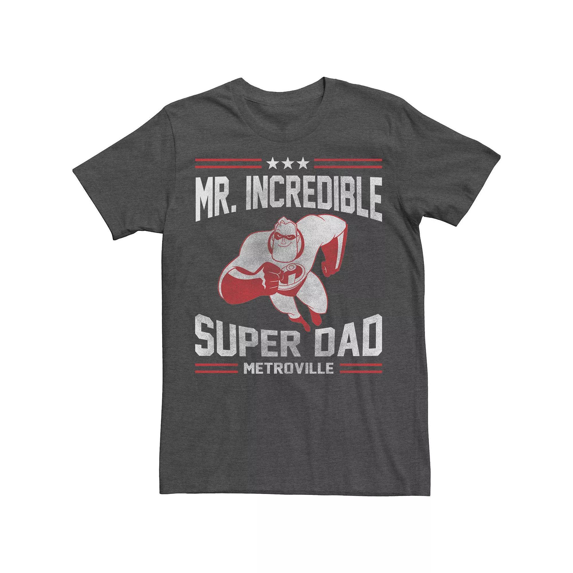 Big & Tall Incredibles Sporty Super Dad Fathers Day Text Tee, Men's,  Product Image