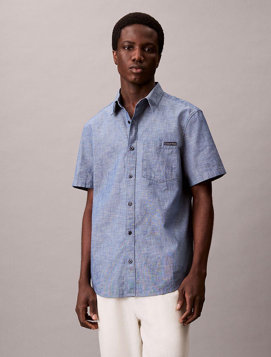 Chambray Short Sleeve Classic Shirt Product Image
