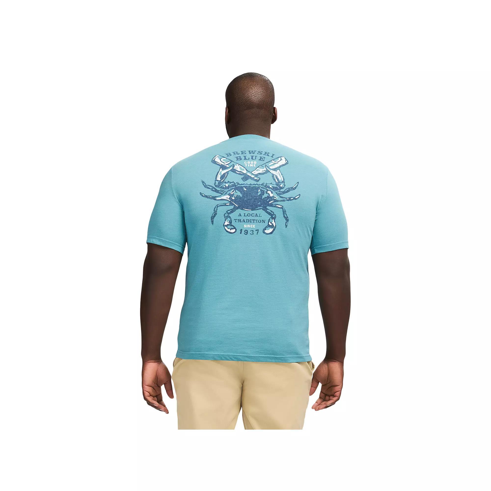 Big & Tall IZOD Saltwater Soft Wash Short Sleeve Graphic Tee, Men's, Size: 3XL Tall, Adriatic Blue Product Image