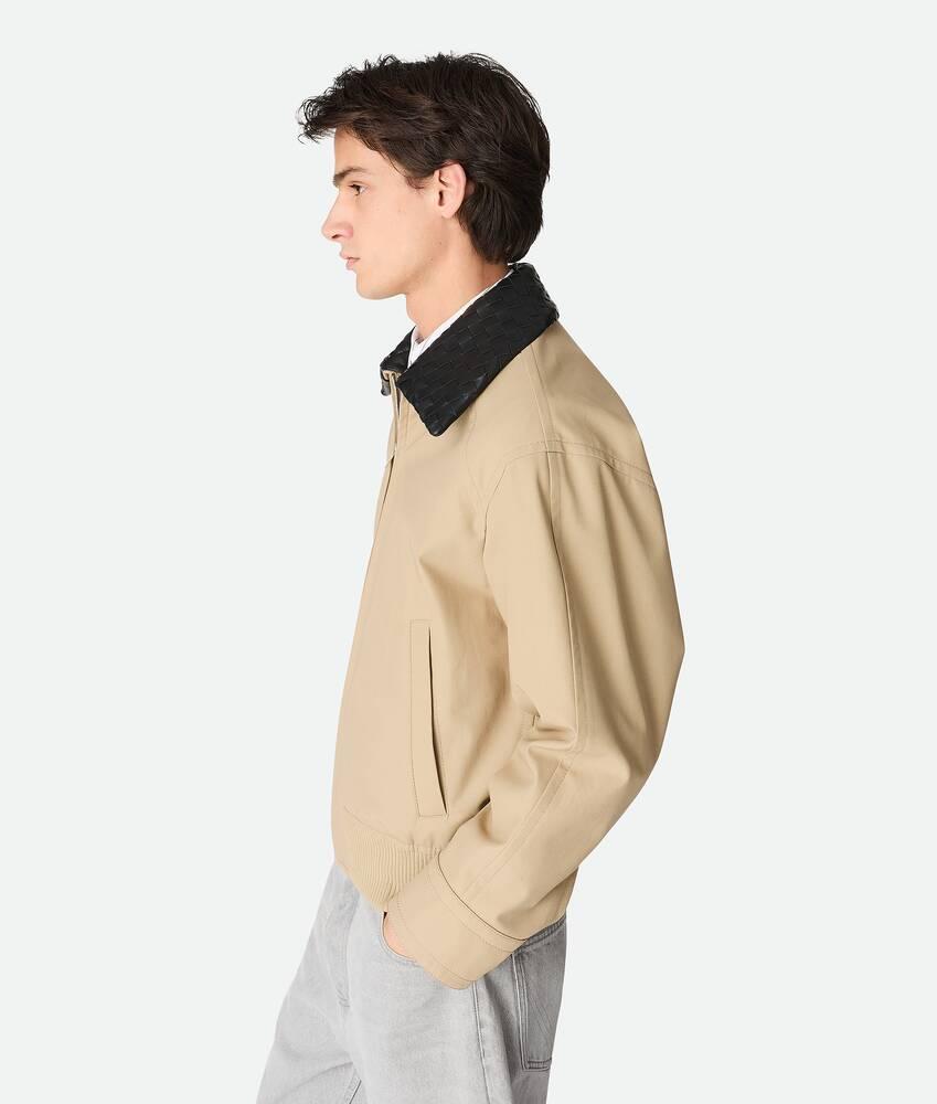 Men's Cotton Twill Blouson in Beige Product Image