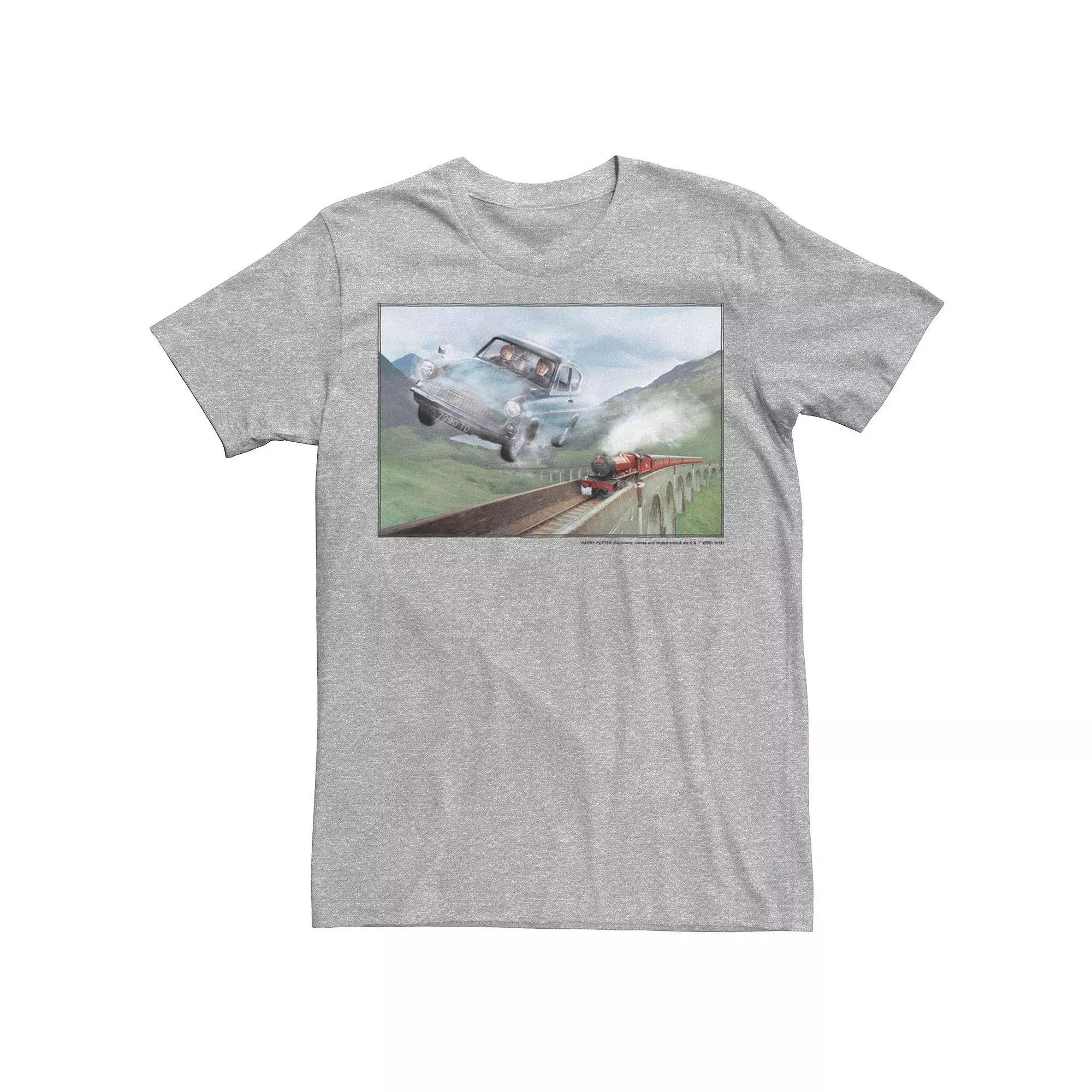 Men's Harry Potter Racing The Train Tee, Size: Medium, Athletic Grey Product Image