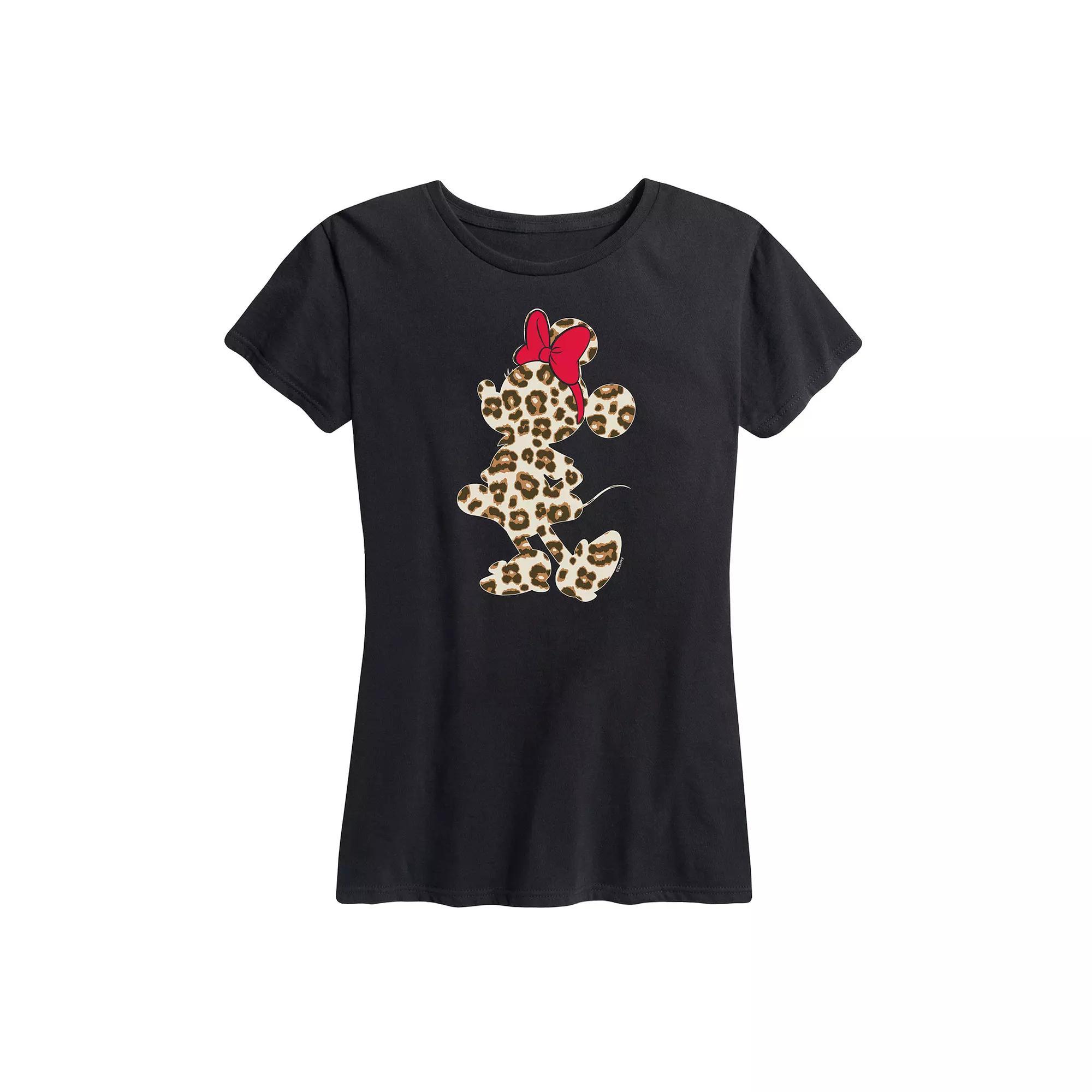 Disney's Minnie Mouse Women's Leopard Graphic Tee,  Product Image