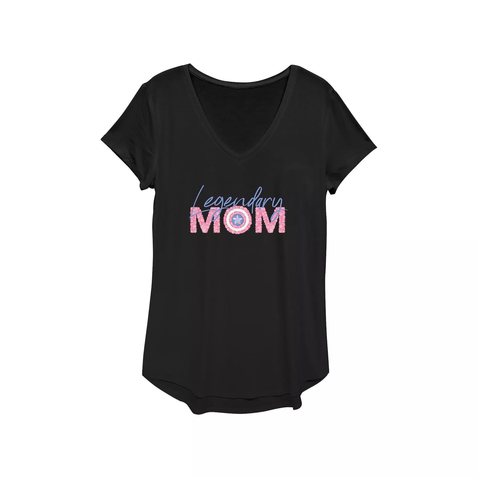 Women's Captain America Legendary Mom Graphic Tee,  Product Image