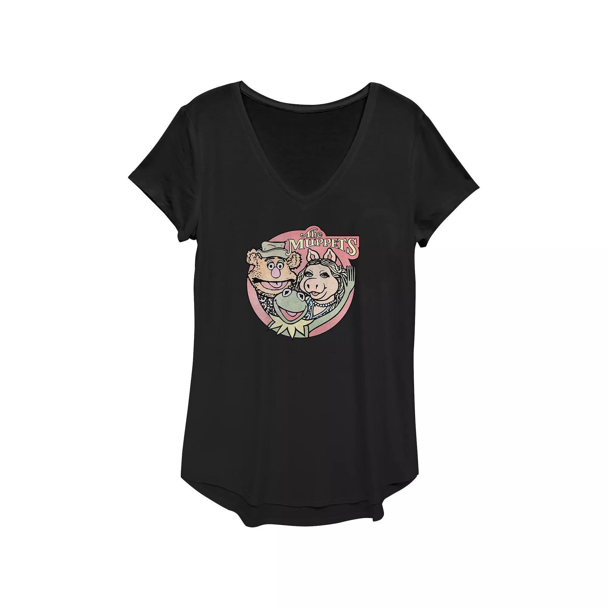 Disney's The Muppets Women's Classic Group Graphic Tee, Size: XS, Black Product Image