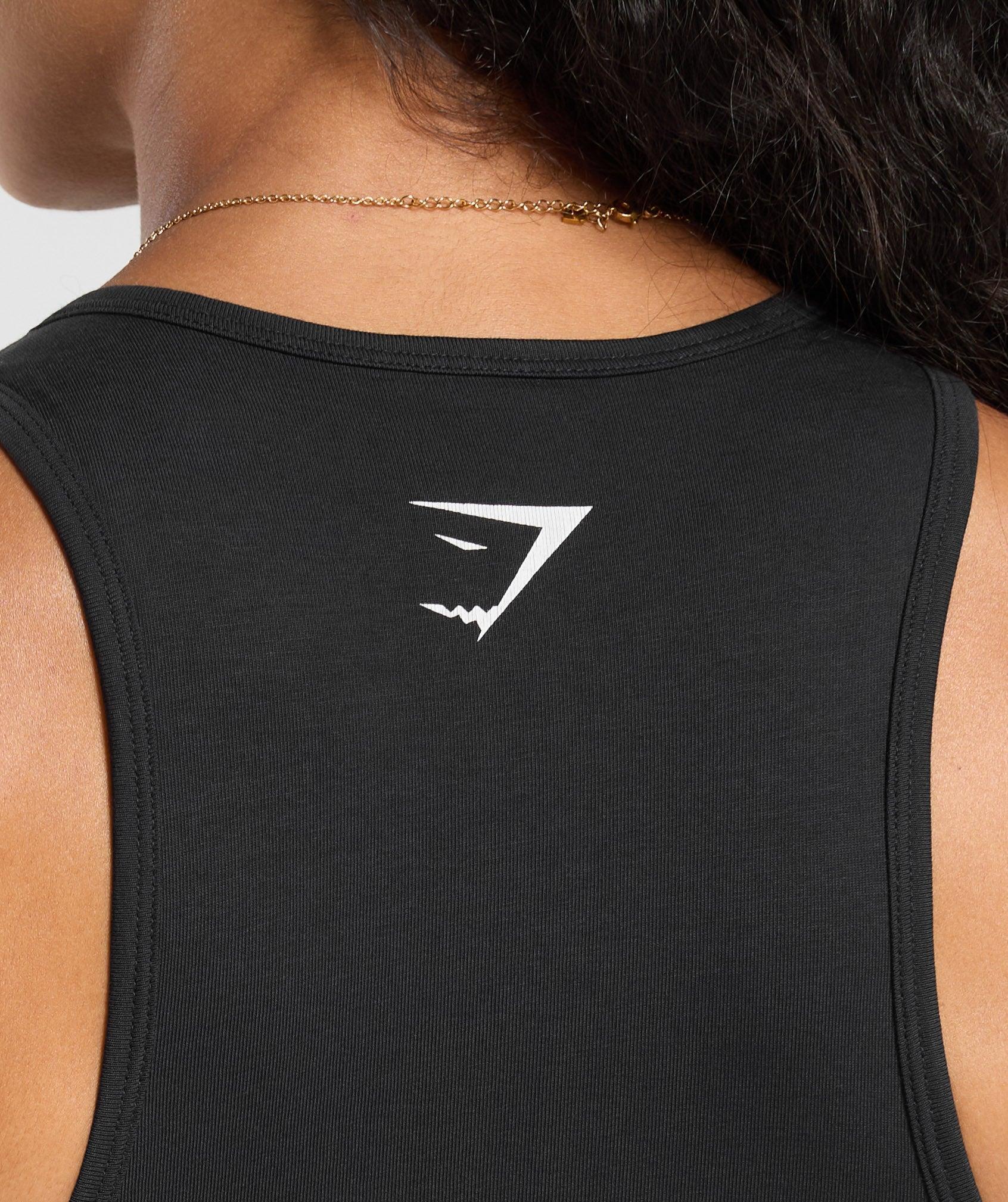 Gymshark Lifting Essentials Cropped Tank - Black Female Product Image