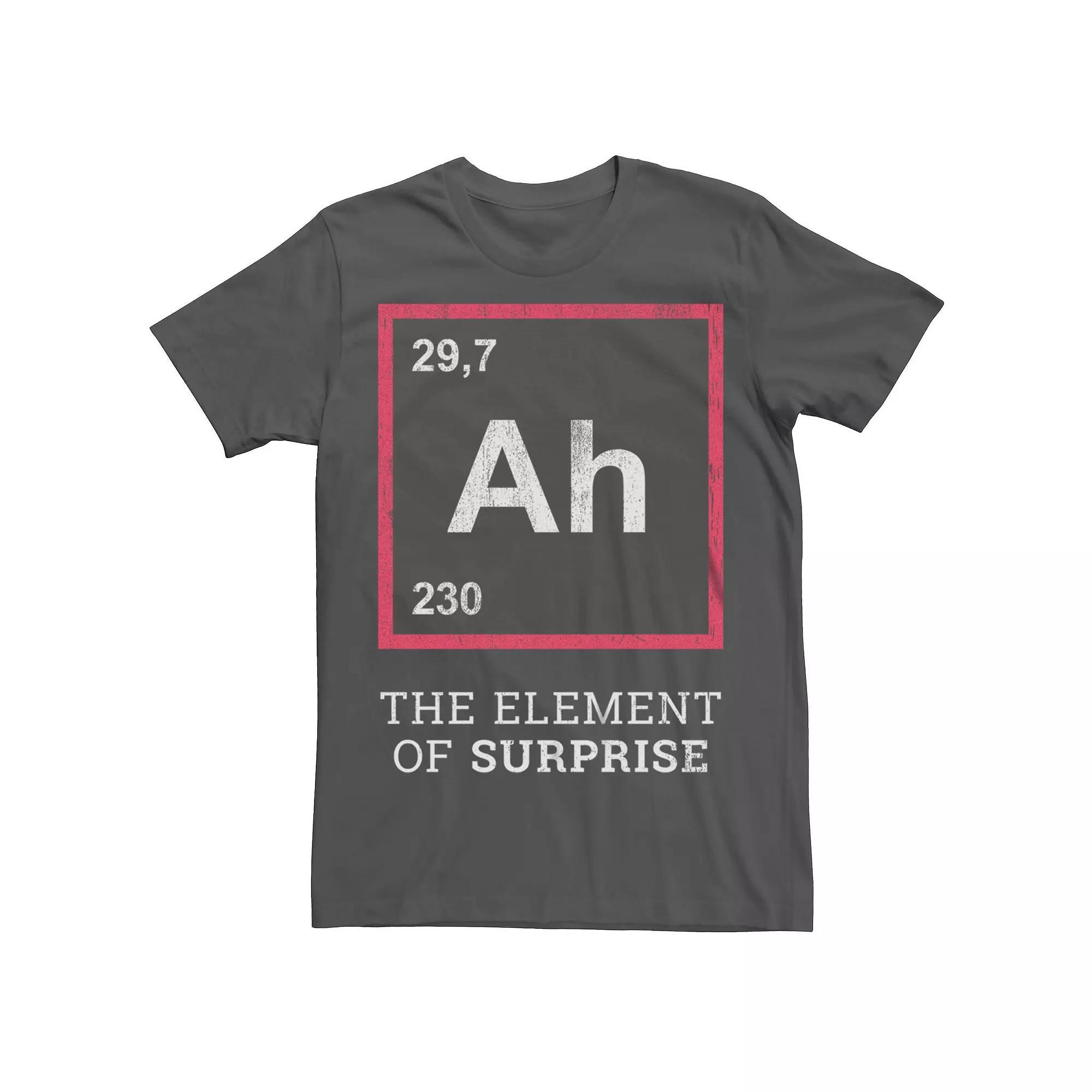 Men's Ah The Element Of Surprise Graphic Tee, Size: Small, Blue Product Image