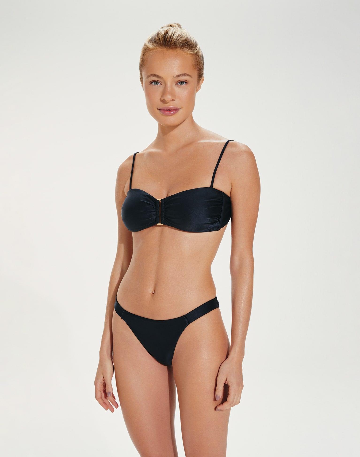 Square Bandeau Top - Black Product Image