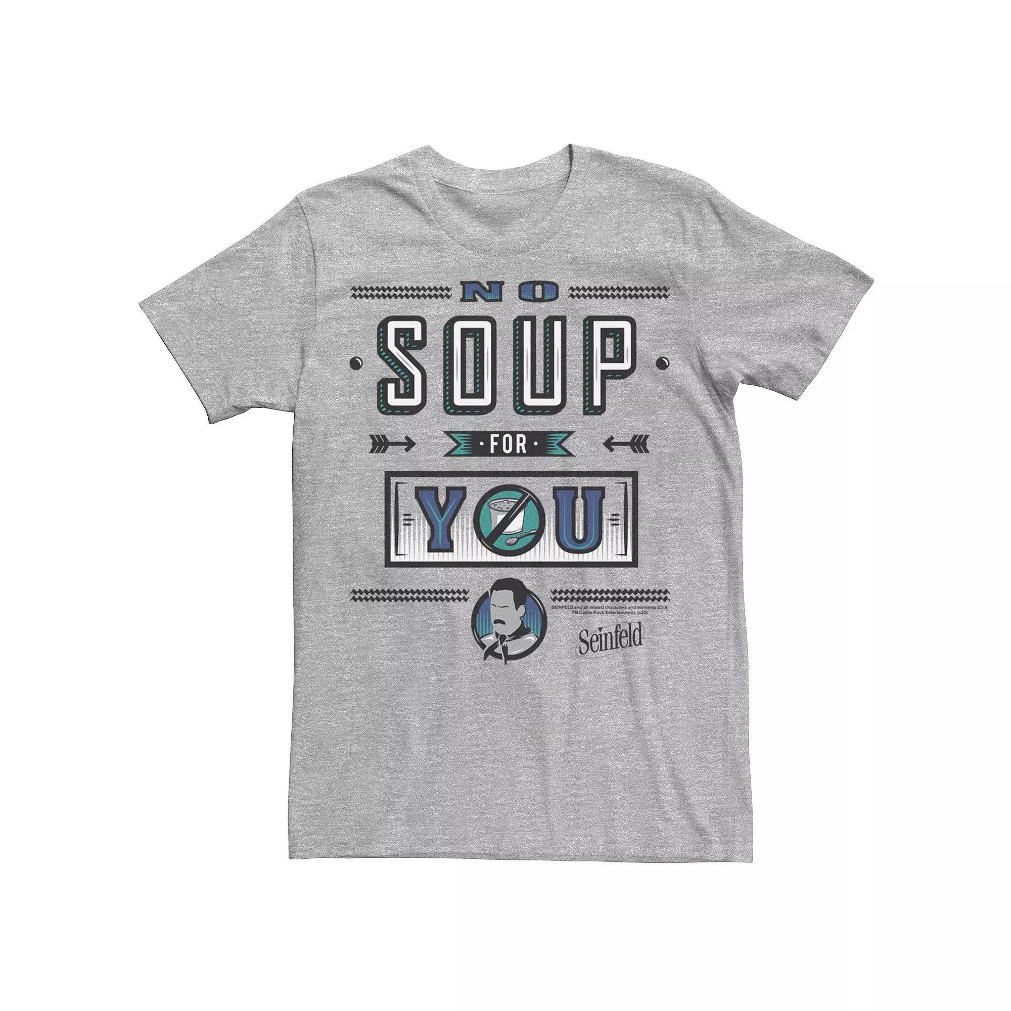 Men's Seinfeld Soup For You Tee, Size: Large, Athletic Grey Product Image