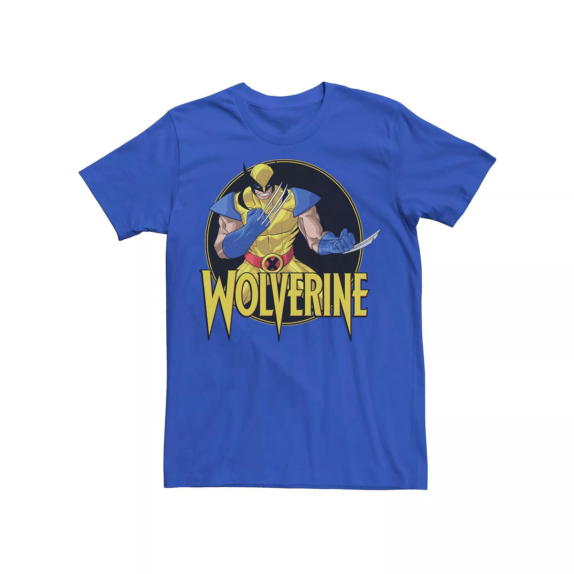 Men's Marvel X-Men Wolverine Classic Portrait Title Logo Tee,  Product Image