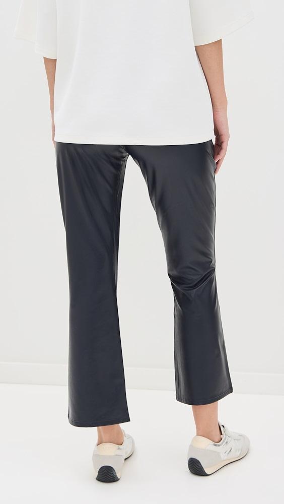 HATCH The Vegan Stretch Leather Crop Flare Pants | Shopbop Product Image