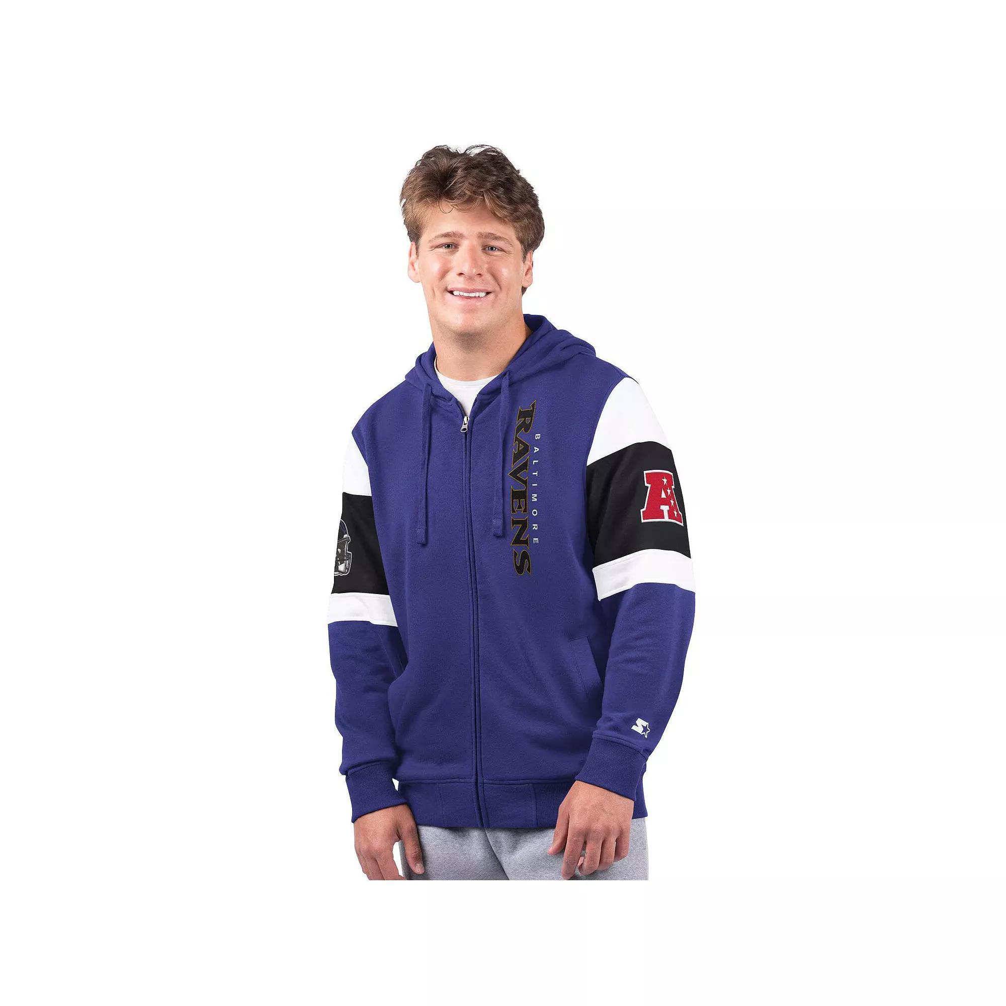 Men's Starter Red Atlanta Falcons Extreme Vintage Logo Full-Zip Hoodie,  Product Image