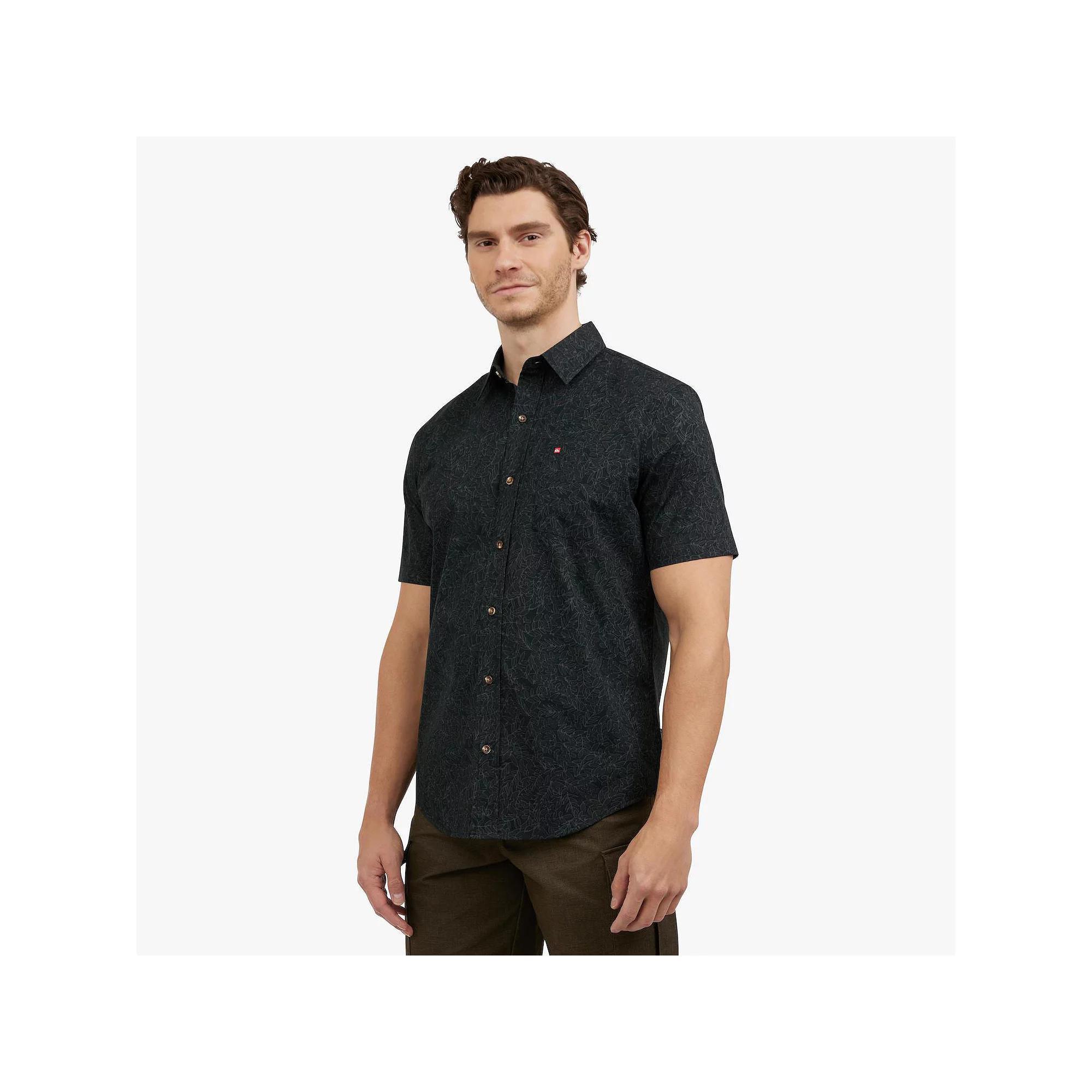 Men's Quiksilver Short Sleeve Button Down Shirt, Size: XL, Black Product Image