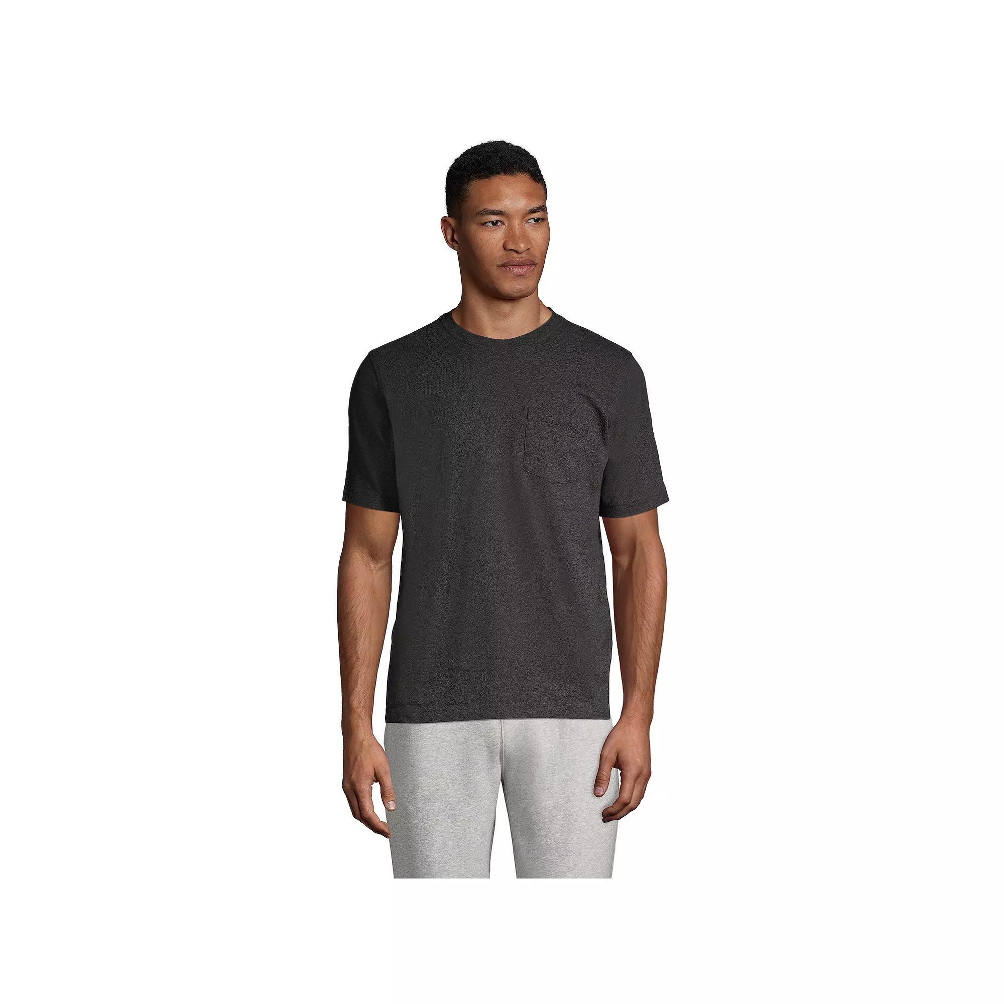 Big & Tall Lands' End Short Sleeve Super-T Pocket Tee, Men's,  Product Image