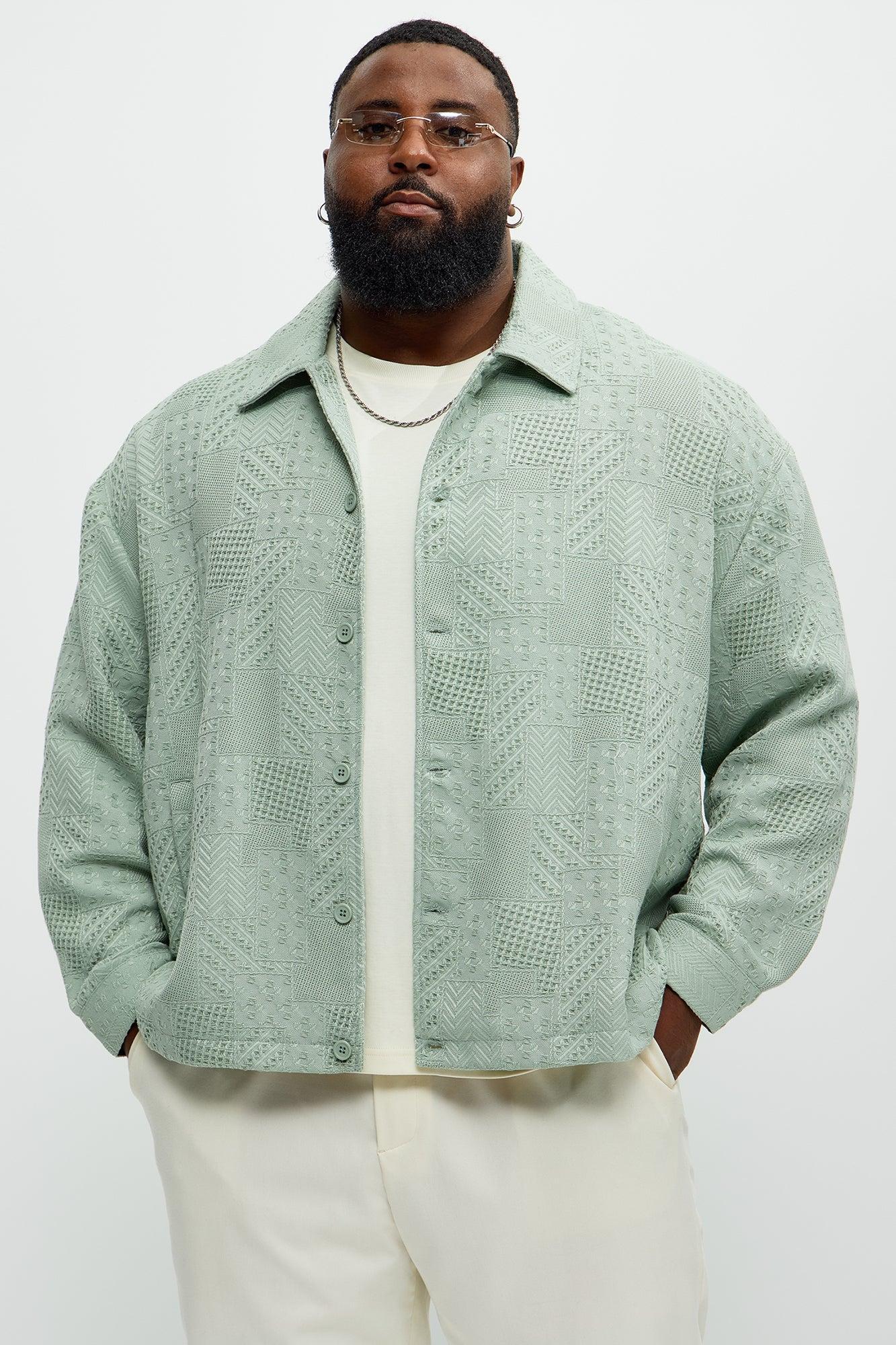 Meknes Jacquard Pattern Jacket - Sage Product Image