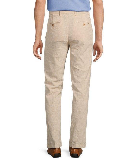 Roundtree & Yorke Andrew Fit Flat Front Linen Chino Pants Product Image
