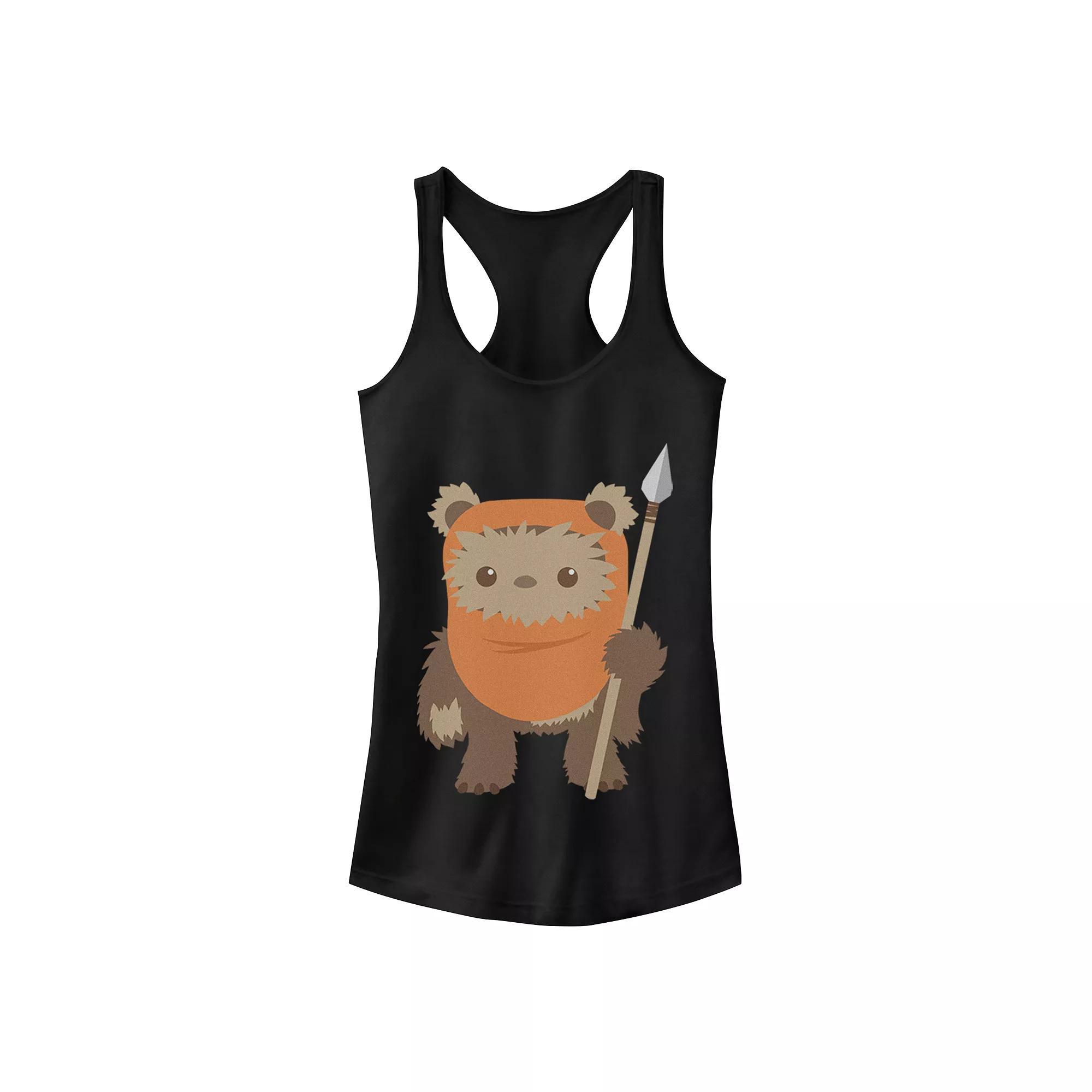 Juniors Return Of The Jedi Ewok Spear Racerback Tank Top, Girl's, Size: Large, Black Product Image