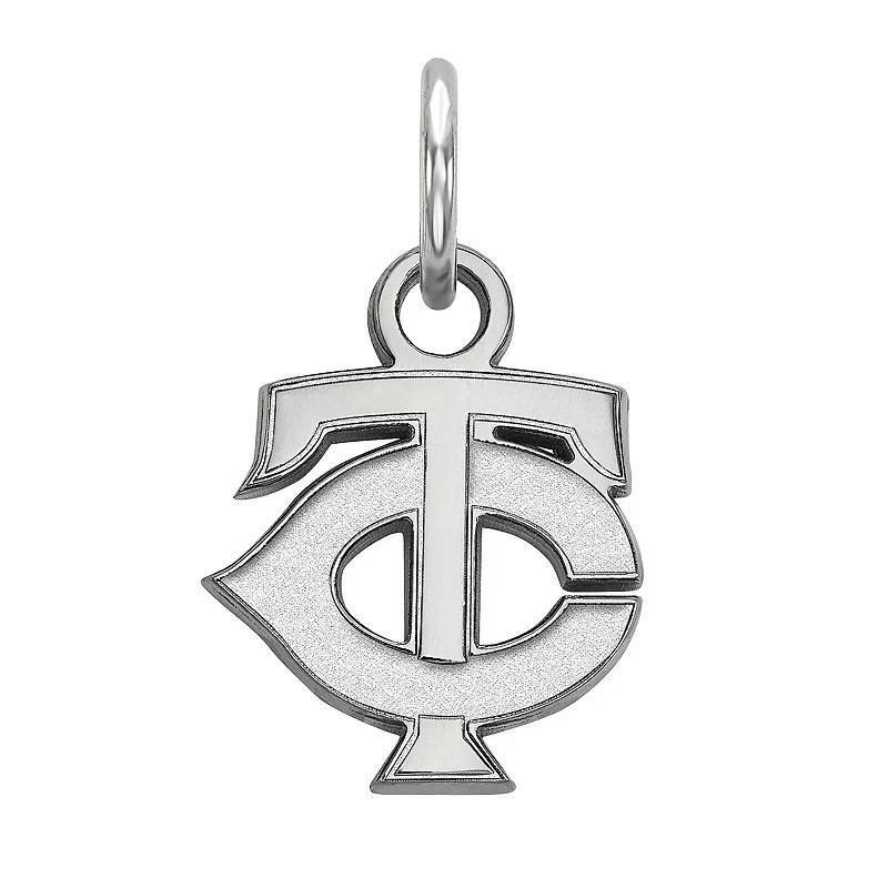 LogoArt Sterling Silver Minnesota Twins Extra-Small Pendant, Womens Product Image