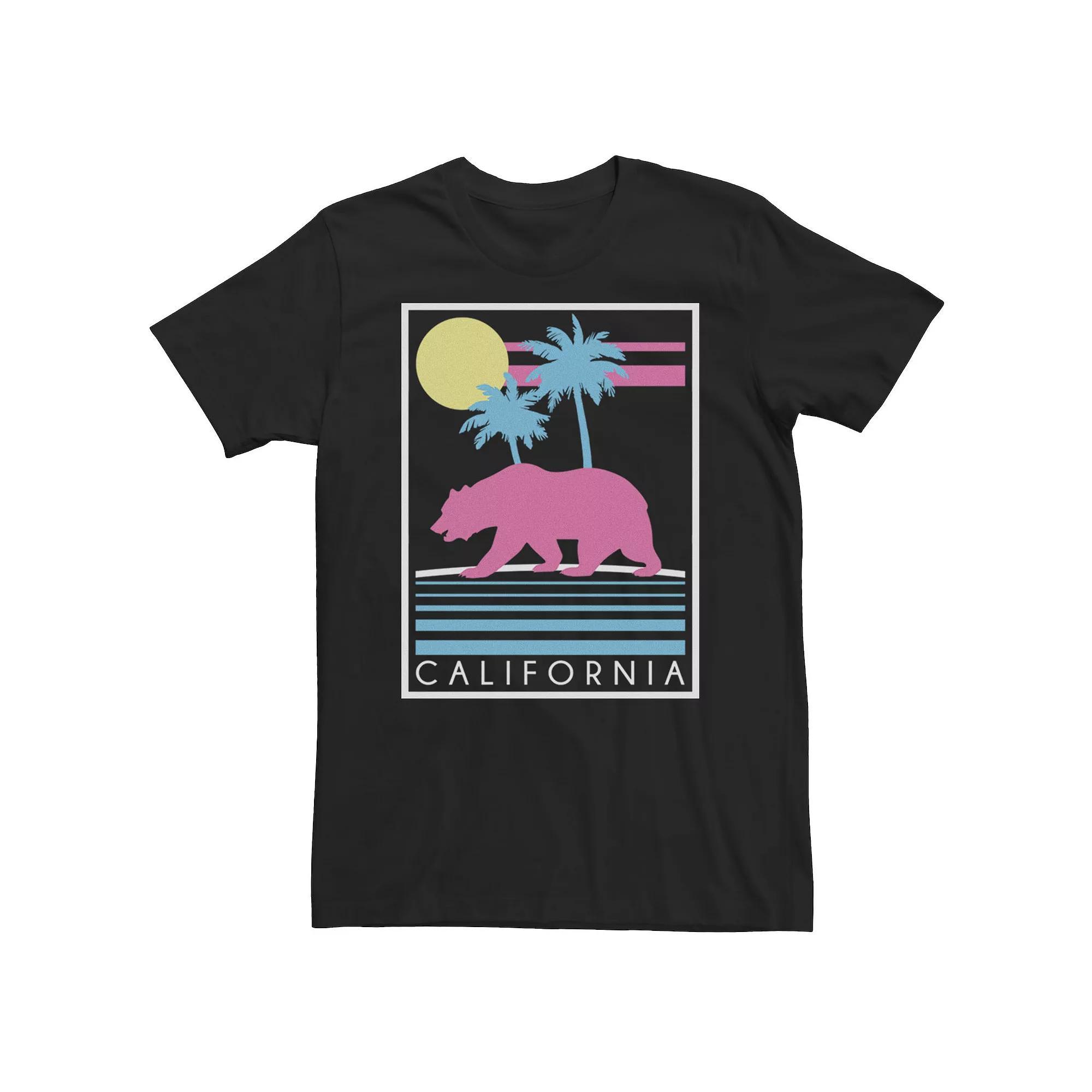 Men's California Bear Abstract Poster Graphic Tee, Size: 3XL, Black Product Image