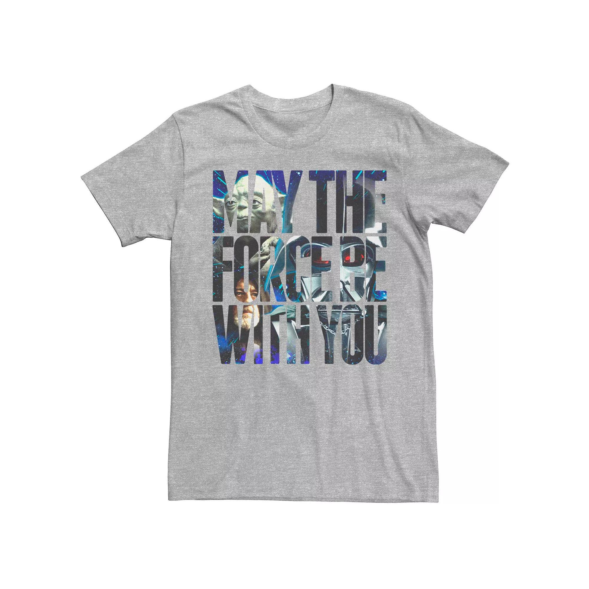 Men's Star Wars The Force Graphic Tee, Size: 3XL, Athletic Grey Product Image