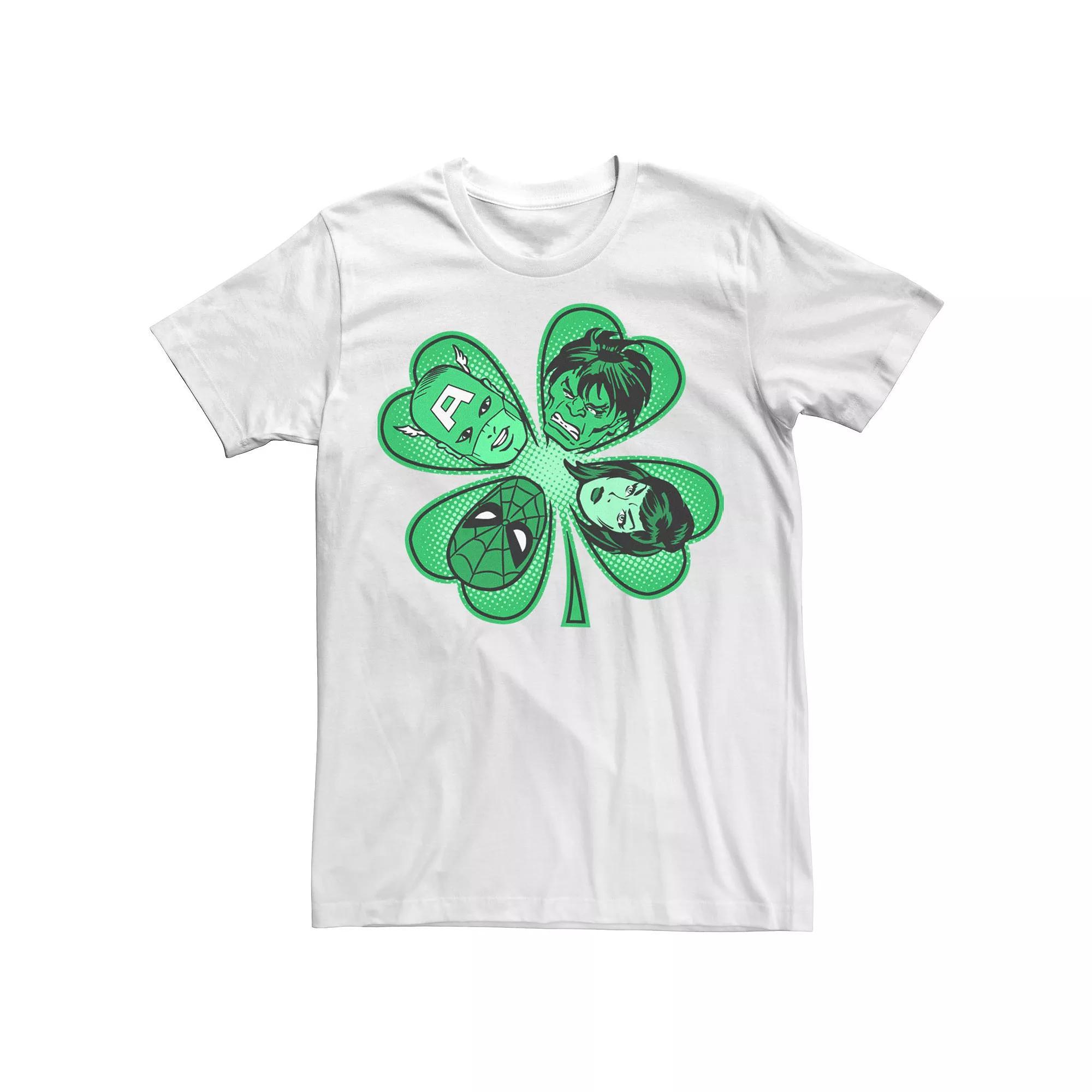 Men's Marvel Avengers Shamrock Head Shot Tee,  Product Image